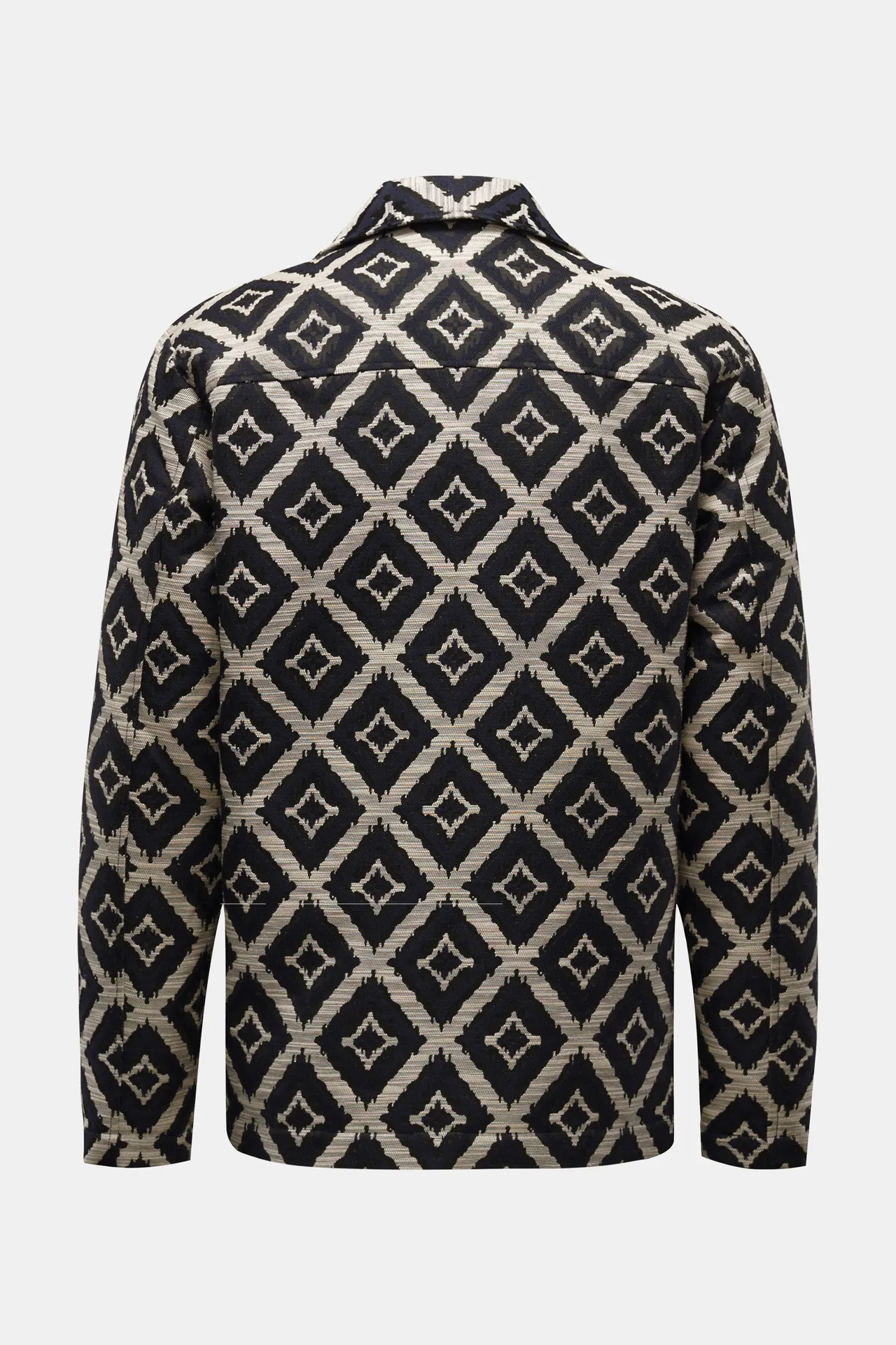 NN.07 - Herren - Jacquard-Jacke 'Clyde' navy/creme/schwarz gemustert – Bild 2