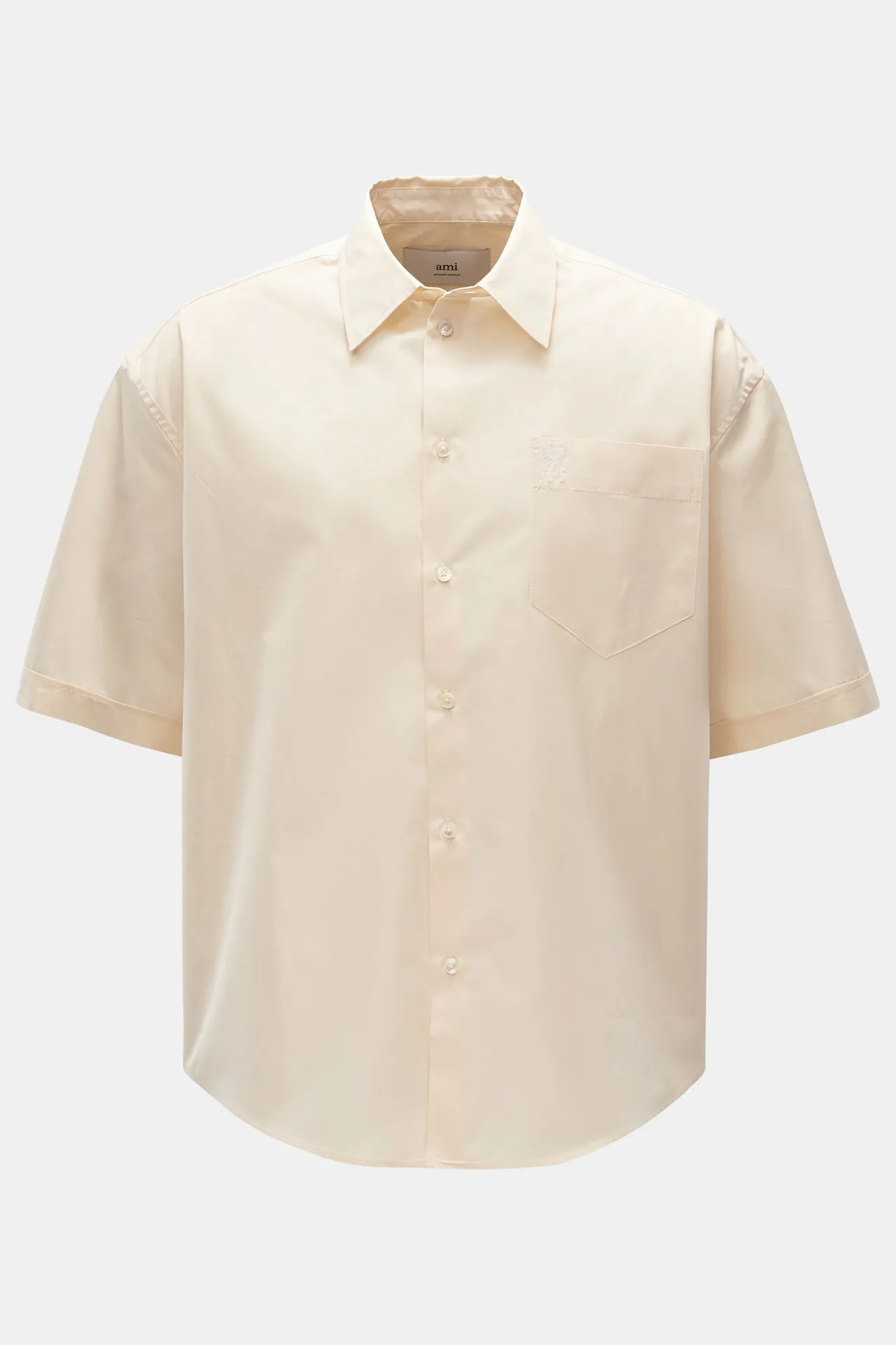 Ami Paris - Herren - Kurzarmhemd Kent-Kragen creme Ami Paris - Herren - Kurzarmhemd Kent-Kragen creme