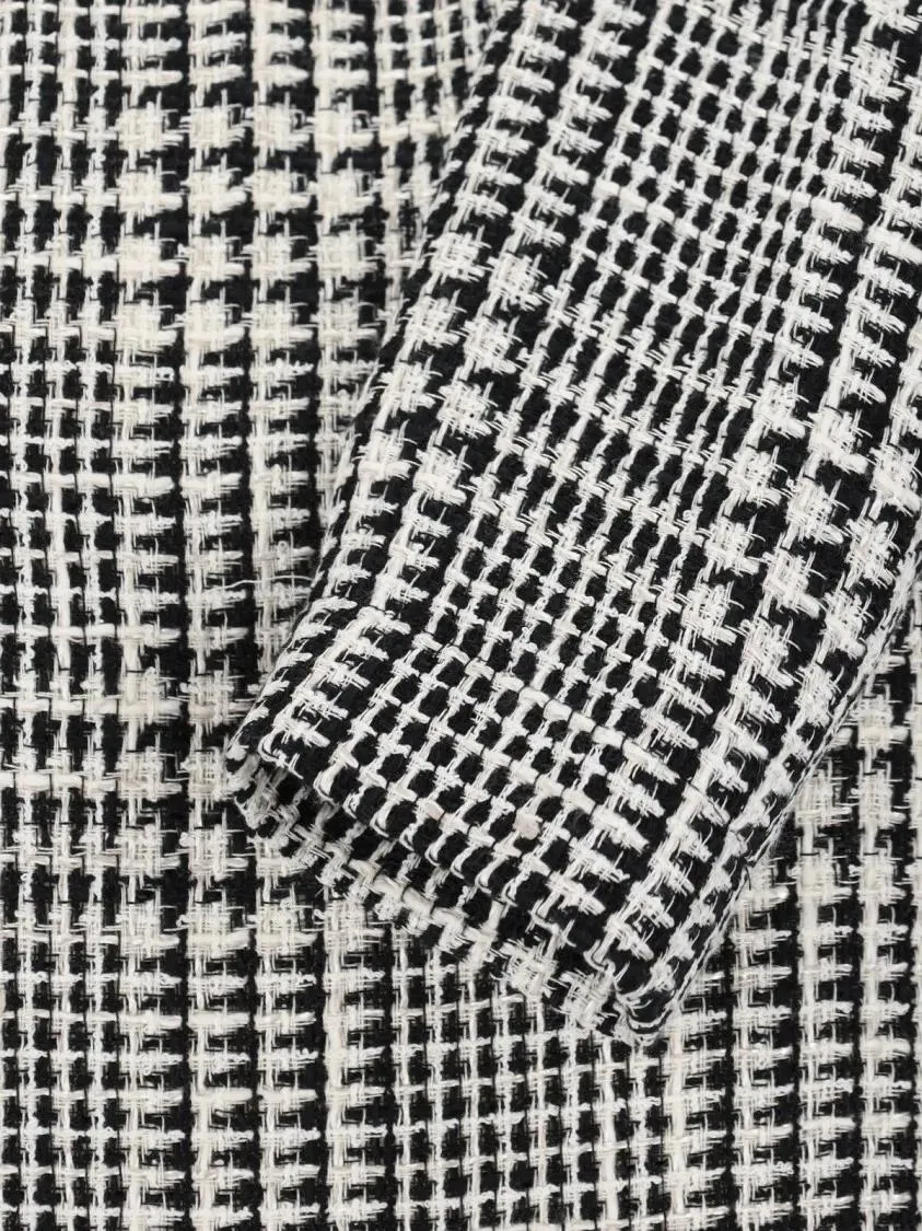 GIANLUCACA PANNOLO - Houndstooth Midi Dress – White - Größe 40 - weiß – Bild 2