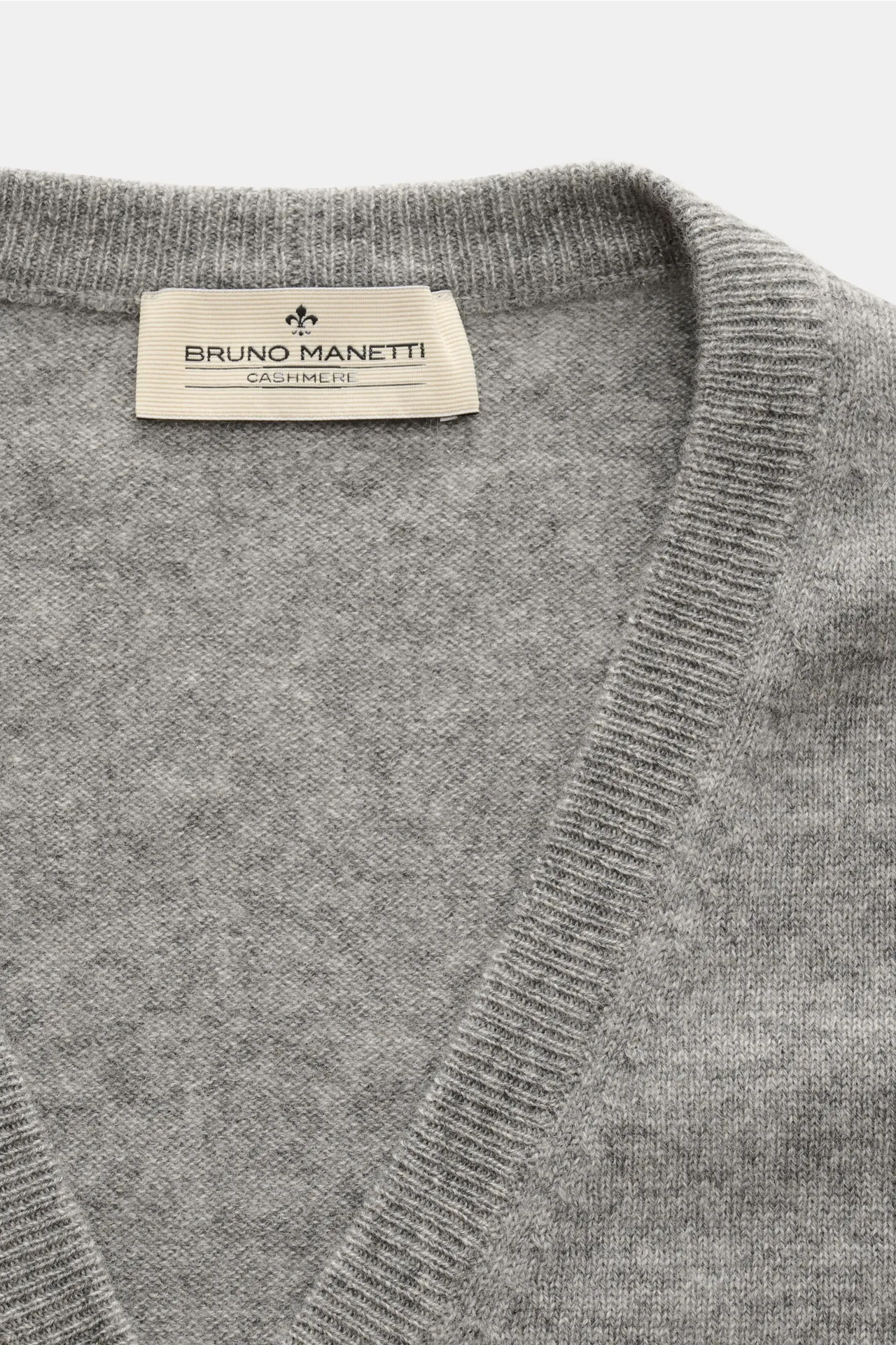 Bruno Manetti - Herren - Cashmere Cardigan grau meliert – Bild 2