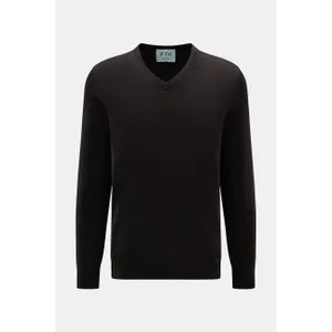 FTC - Herren - Feinstrick V-Neck Pullover dunkelbraun FTC - Herren - Feinstrick V-Neck Pullover dunkelbraun