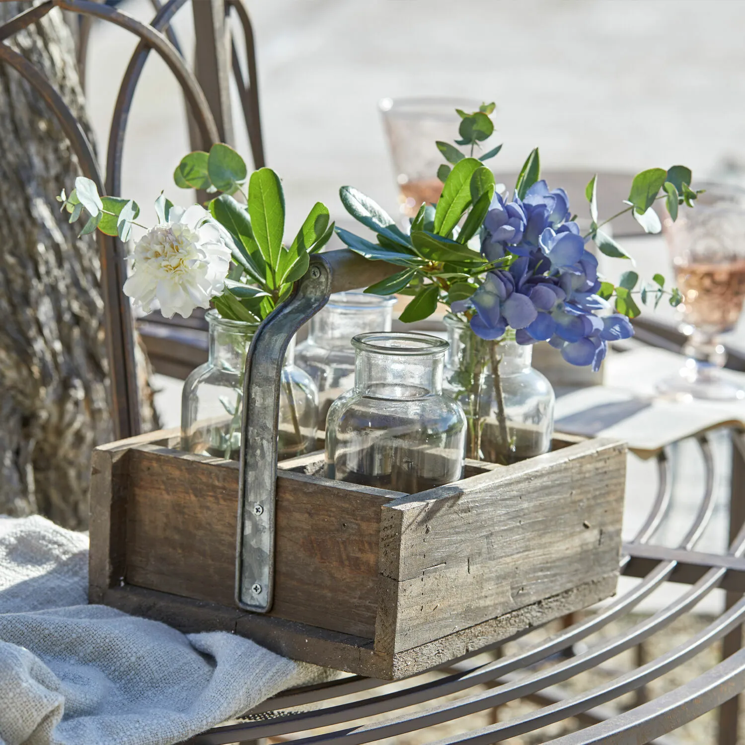 Vase 4er Set mit Korb Reverie – Bild 2