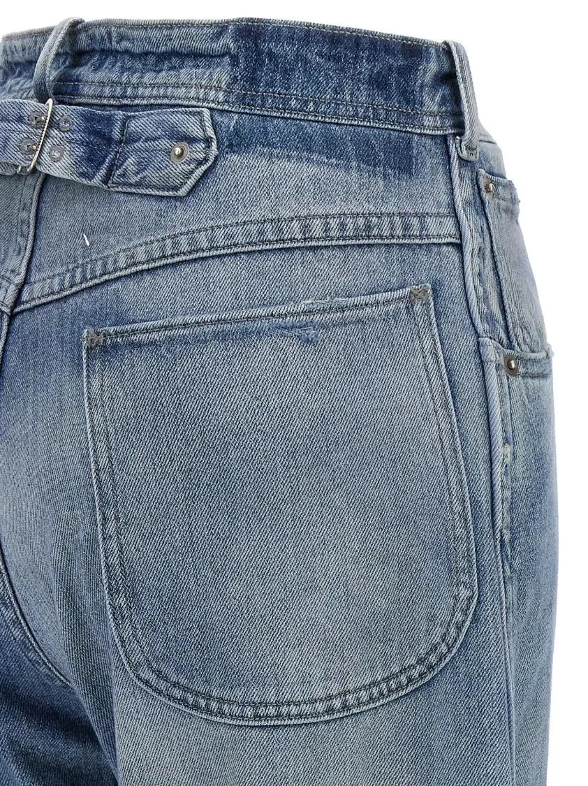 Maison Margiela - Used-Effect Cotton Denim Jeans - Größe 25 - blau – Bild 2