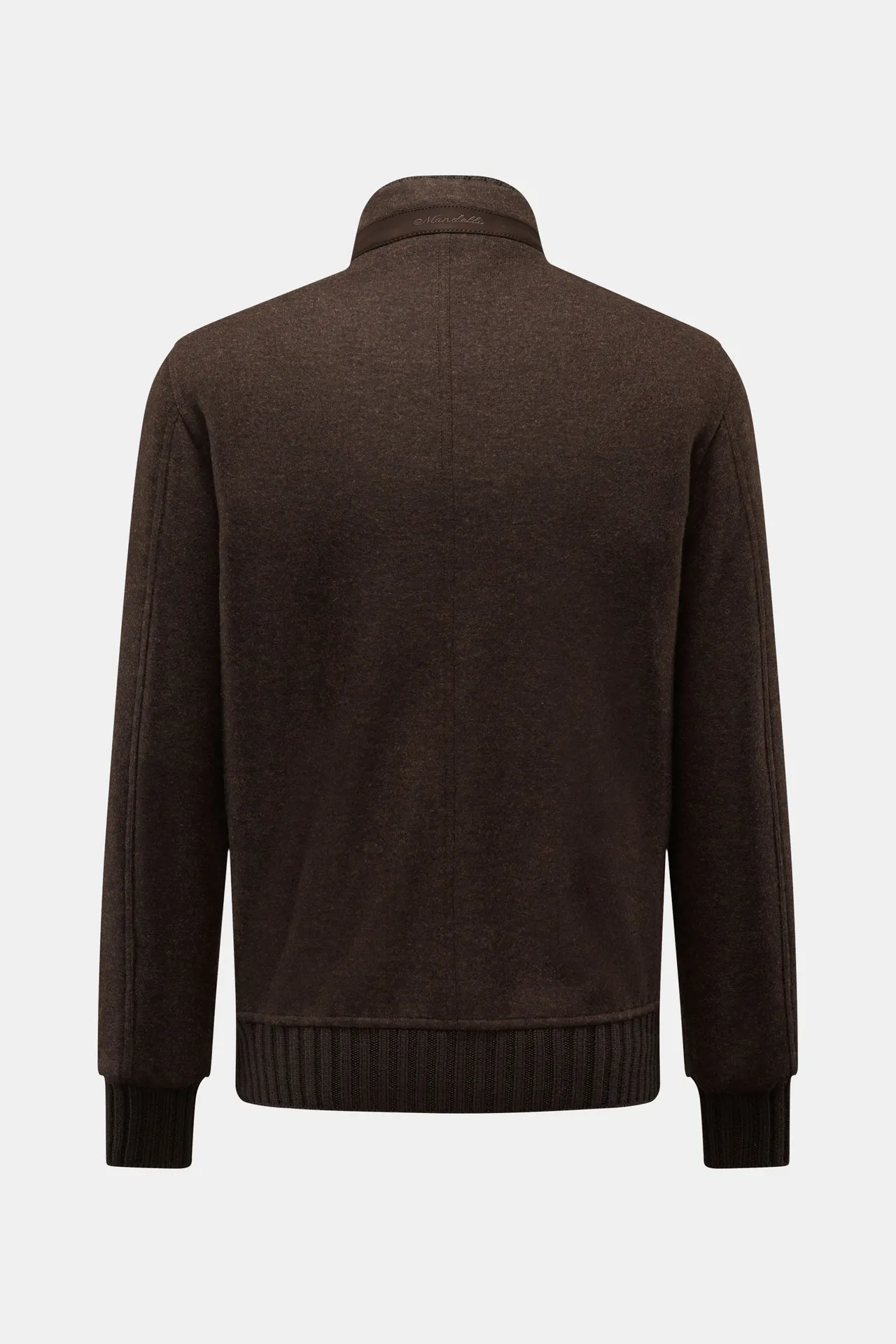 Mandelli - Herren - Jersey-Blouson dunkelbraun – Bild 2