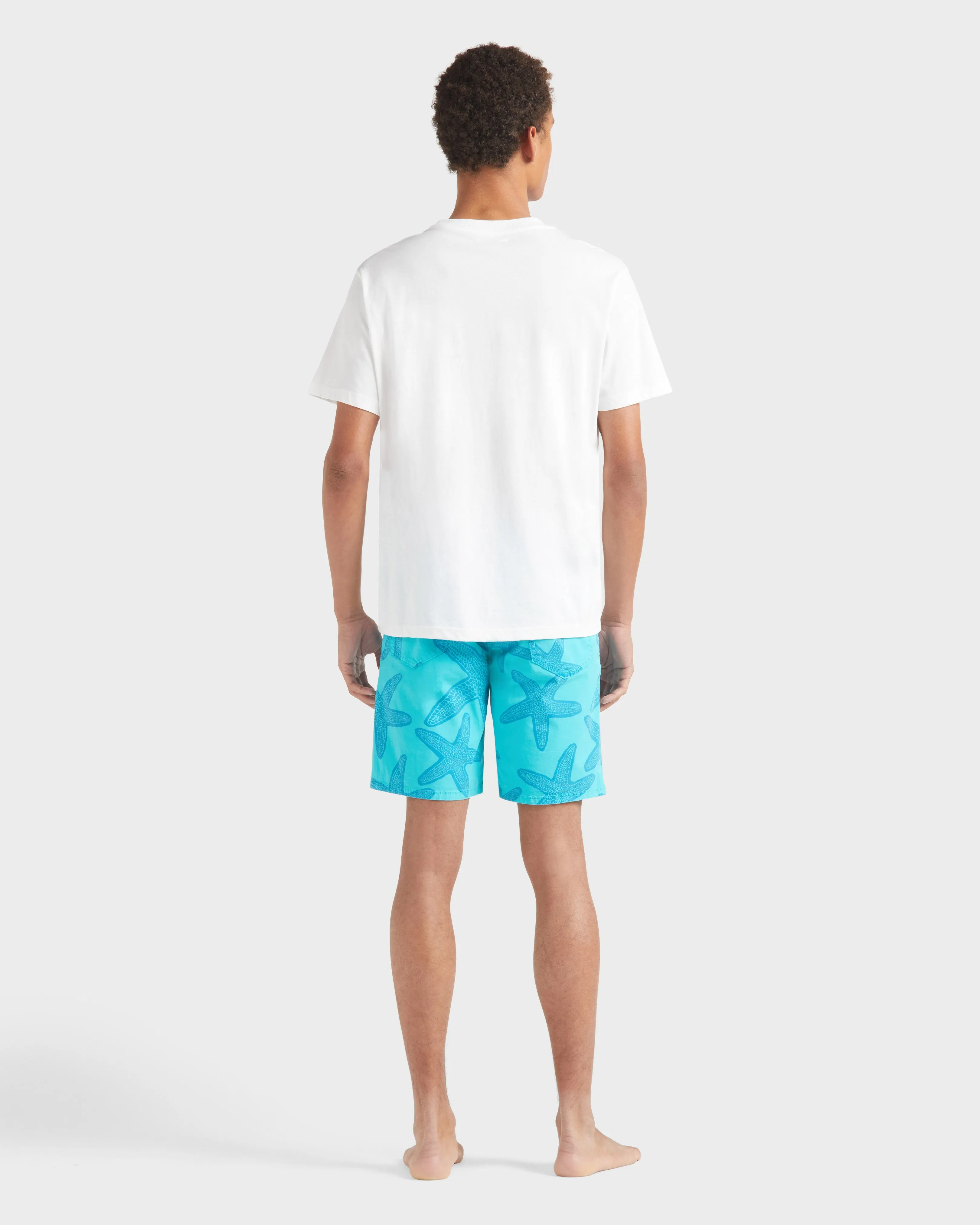 Vilebrequin - T-shirt Aus Baumwolle Mit Farblich Passender Schildkrötenstickerei Für Herren - T-shirt - Portisol - Weiss - Größe L – Bild 4