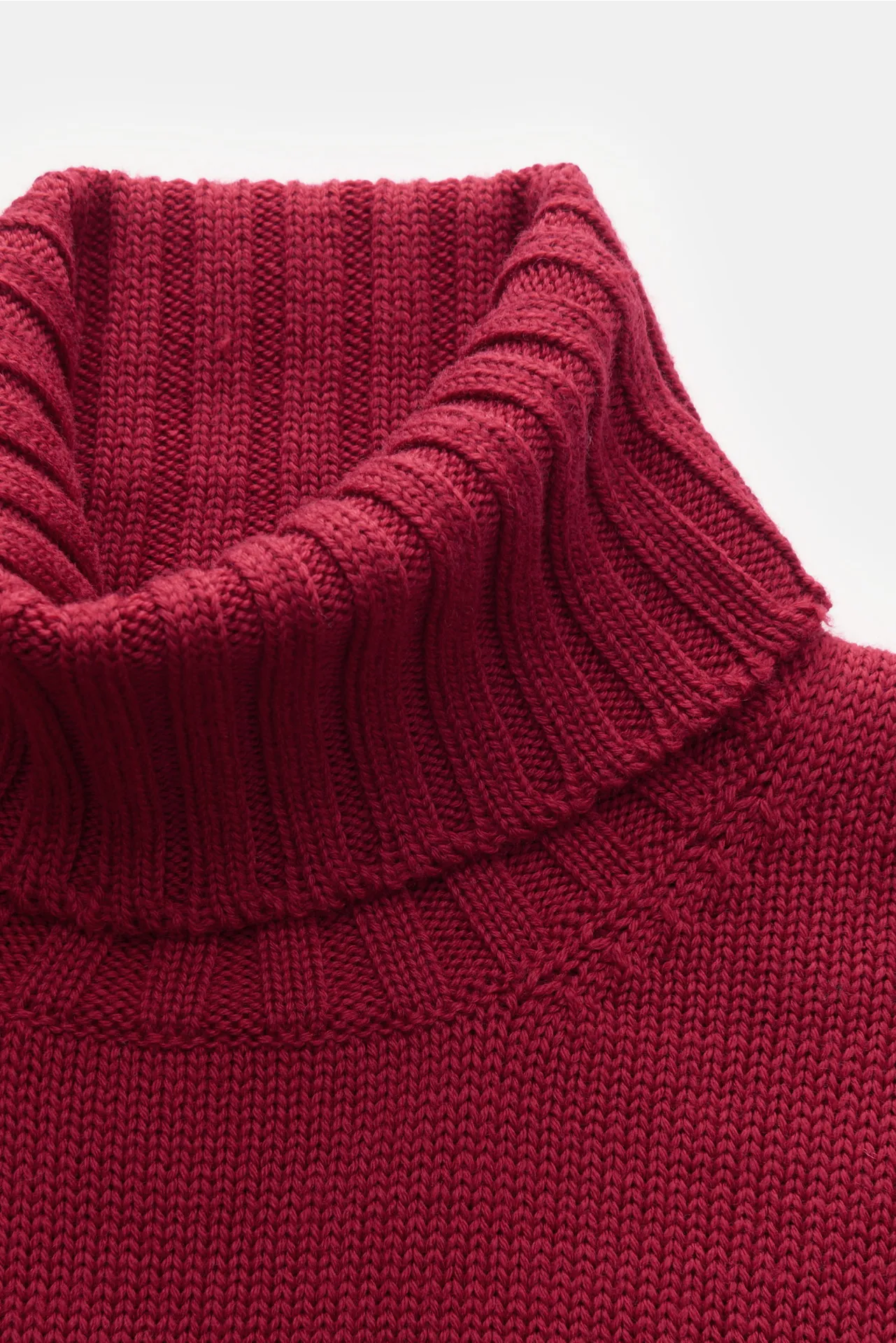 Hindustrie - Herren - Merino Rollkragenpullover rot – Bild 2