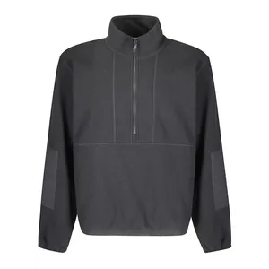 GR10K - High Collar Half-Zip Fleece Pullover With Zippered - Größe L - schwarz GR10K - High Collar Half-Zip Fleece Pullover With Zippered - Größe L - schwarz