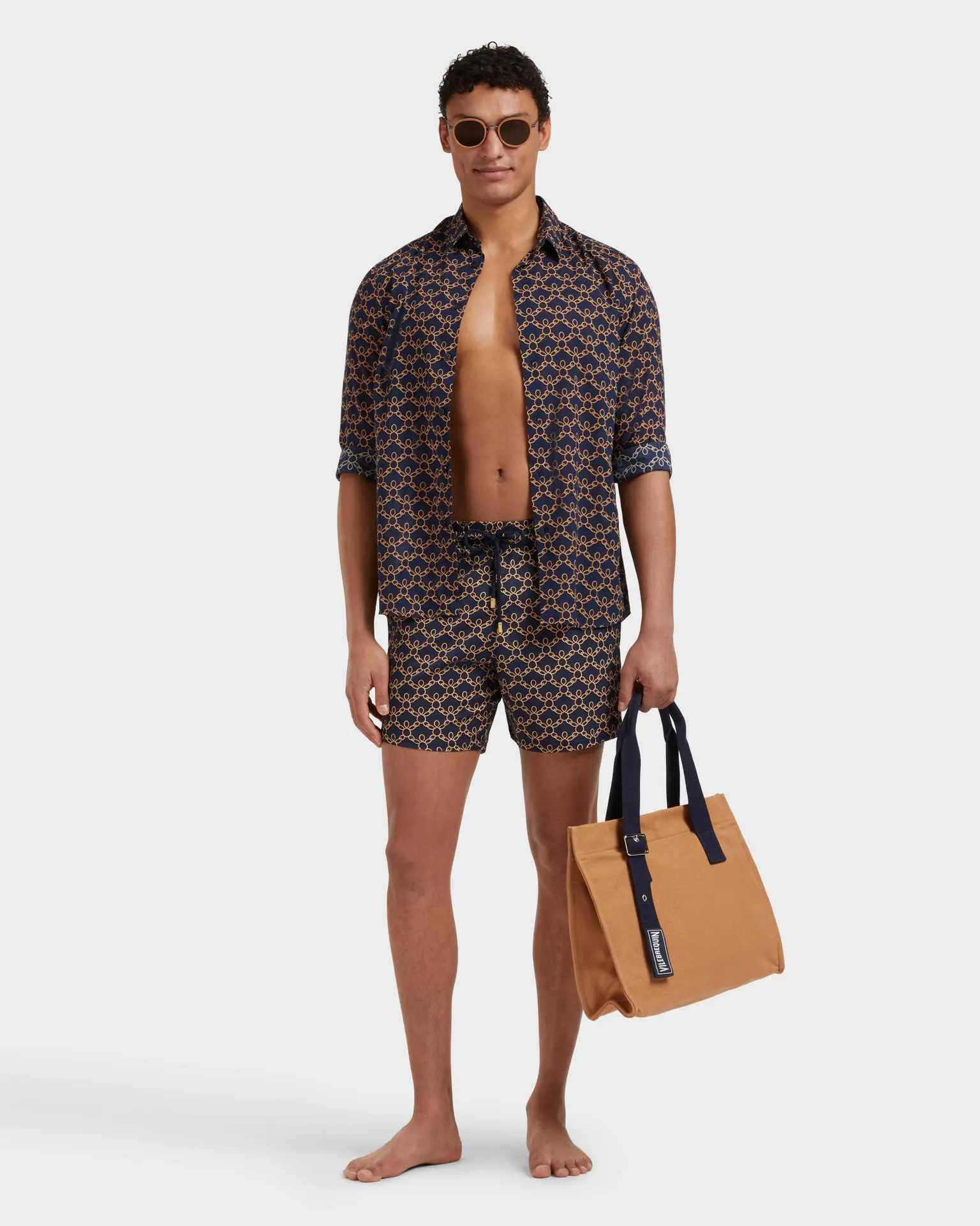 Vilebrequin - Turtles Chain Stretch-badeshorts Für Herren - Bademode - Monrise - Blau - Größe M – Bild 5