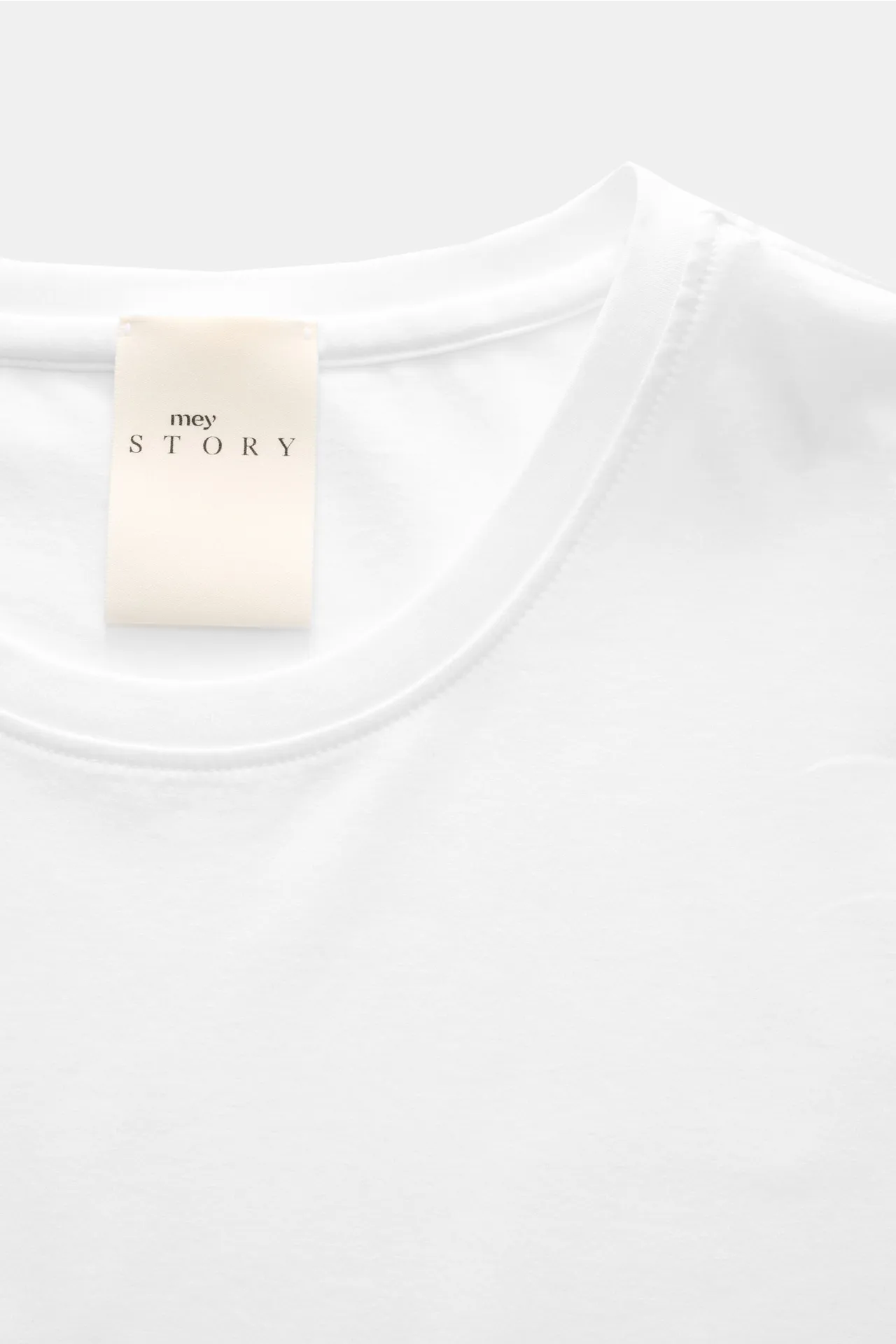 mey story - Herren - Rundhals-T-Shirt 'The Base Crew-Neck' weiß – Bild 2