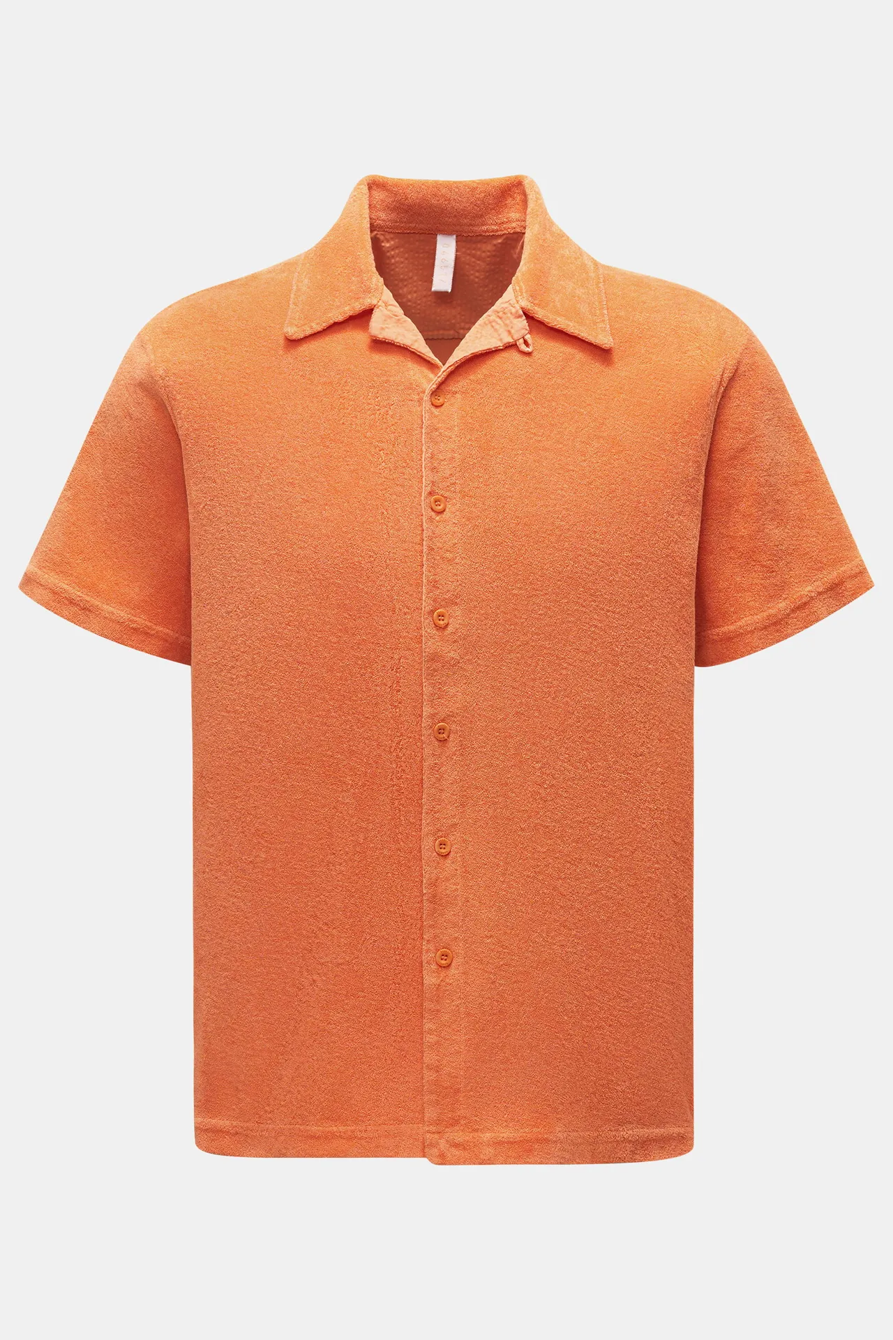 04651/ A trip in a bag - Herren - Frottee-Kurzarmhemd %27Terry Shirt%27 Kubanischer Kragen orange 04651/ A trip in a bag - Herren - Frottee-Kurzarmhemd %27Terry Shirt%27 Kubanischer Kragen orange