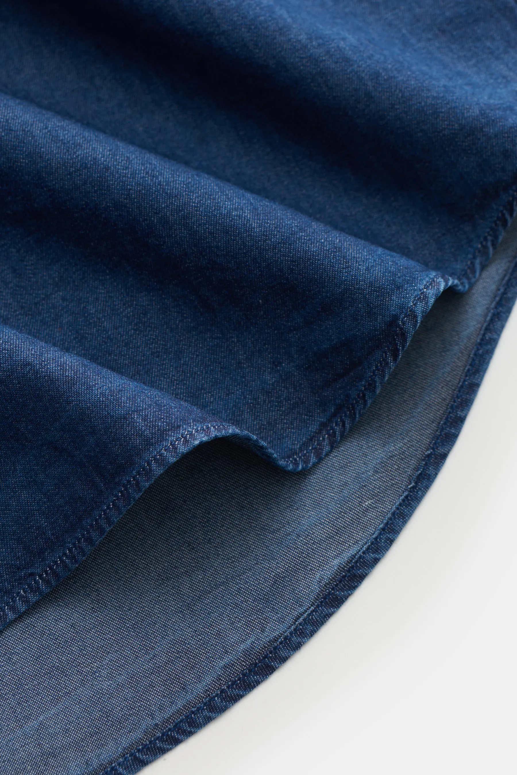 Gherardi - Herren - Chambray-Hemd Haifisch-Kragen dunkelblau – Bild 5