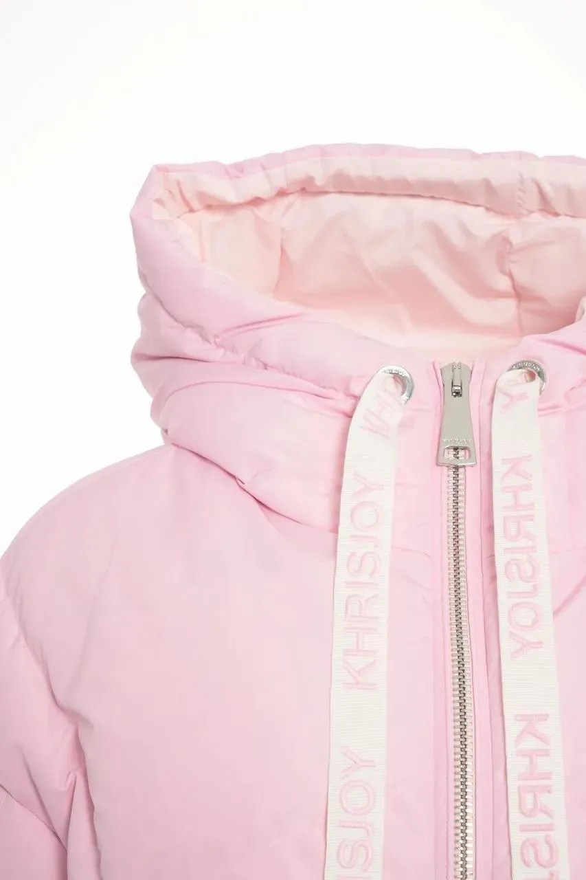 Khrisjoy - Quilted down jacket with hood - Größe 42 - rosa – Bild 3