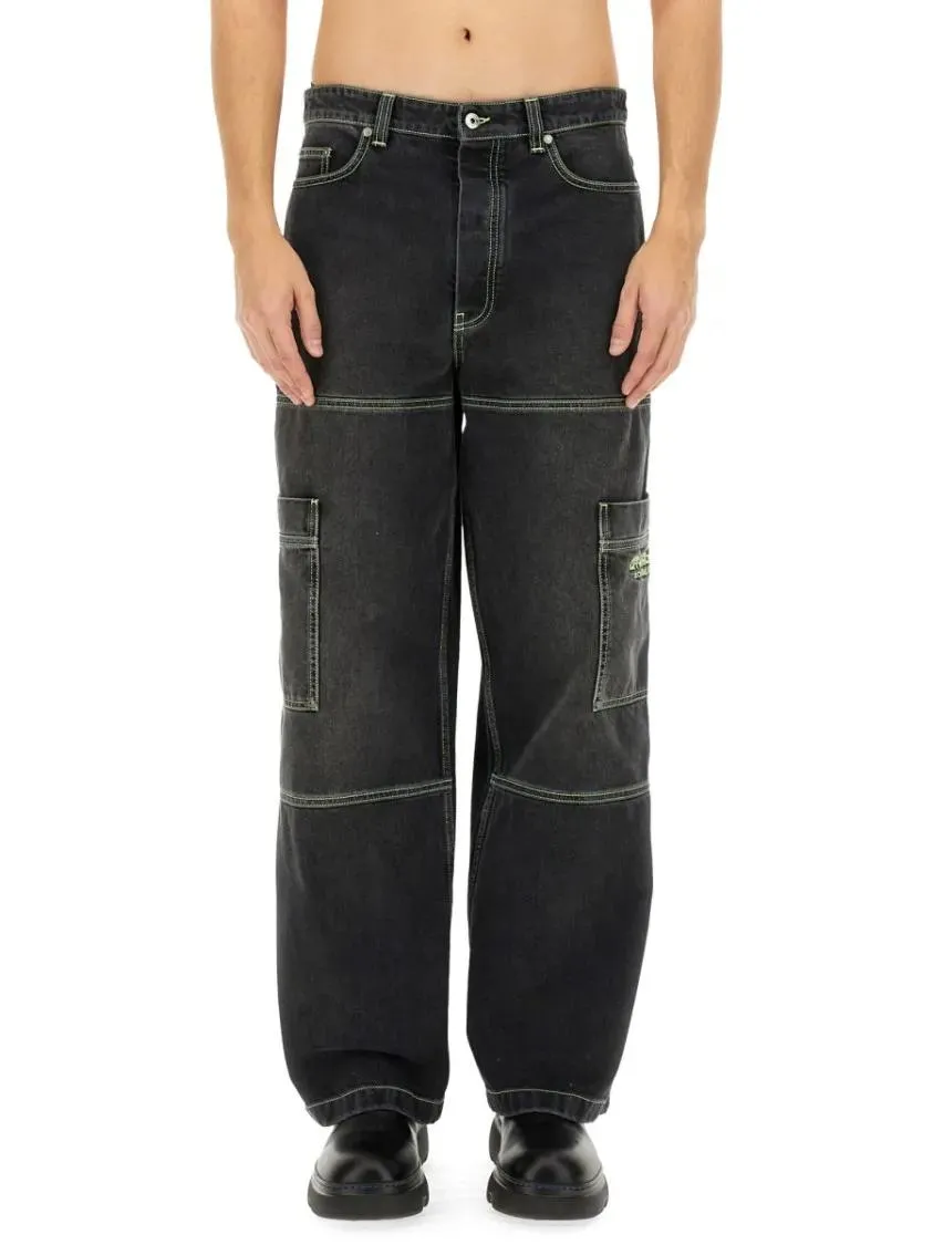 Off-White - Relaxed Fit Cargo Jeans - Größe 32 - schwarz Off-White - Relaxed Fit Cargo Jeans - Größe 32 - schwarz