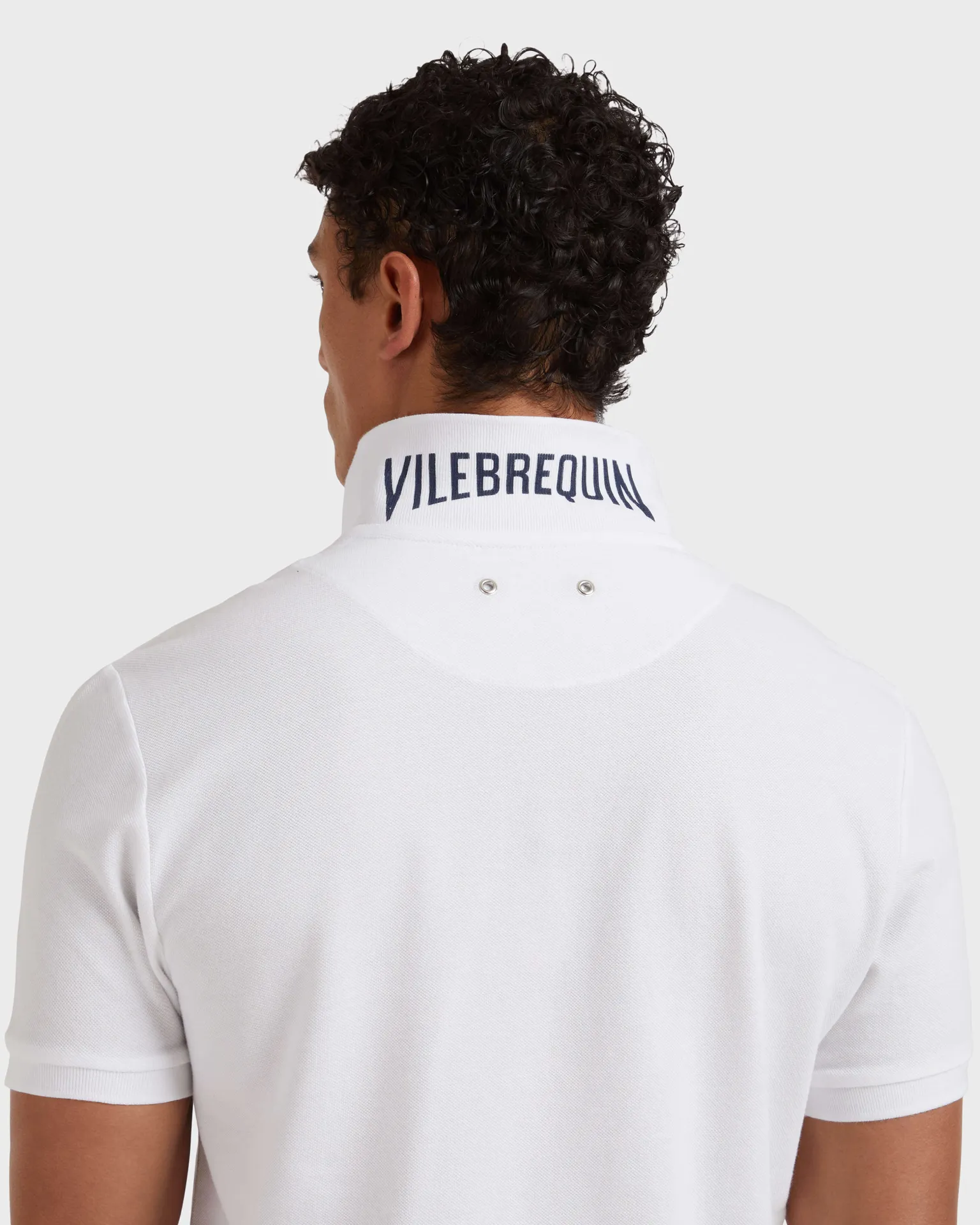 Vilebrequin - Solid Polohemd Aus Bio-baumwollpikee Für Herren - Polohemd - Palatin - Weiss - Größe XL – Bild 7