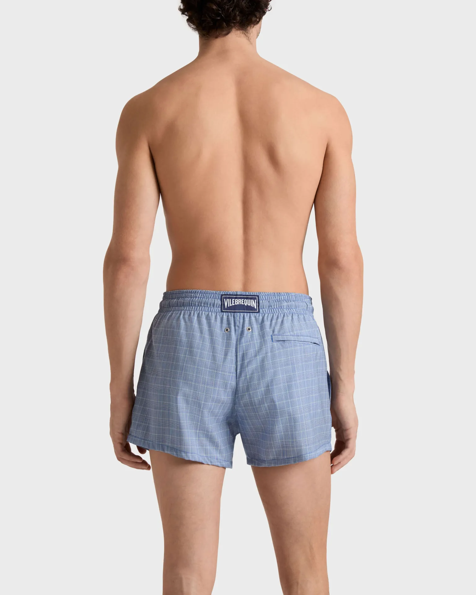 Vilebrequin - Prince Of Wales Check Badeshorts Aus Ultradünner Wolle Für Herren - Bademode - Milton - Blau - Größe M – Bild 4