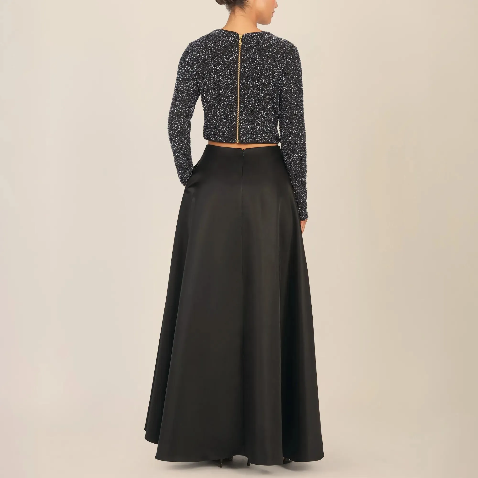 Apart - Langer Satinrock - Größe 36 - schwarz – Bild 3