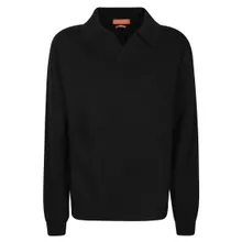 Daniele Fiesoli - Long-Sleeve Knit Polo Sweater With Classic Collar - Größe M - schwarz Daniele Fiesoli - Long-Sleeve Knit Polo Sweater With Classic Collar - Größe M - schwarz