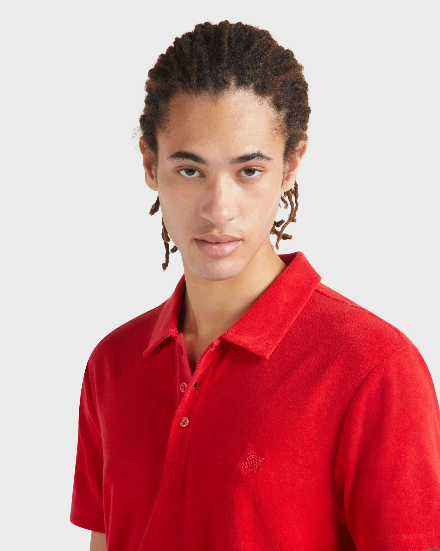 Vilebrequin - Solid Frottee-polohemd Für Herren - Polohemd - Phoenix - Rot - Größe L – Bild 6