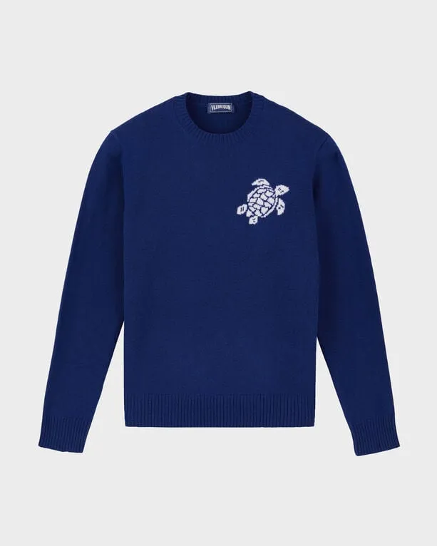 Vilebrequin - Turtle Rundhalspullover Aus Baumwolle Und Kaschmir Für Herren - Pullover - Rayol - Blau - Größe L Vilebrequin - Turtle Rundhalspullover Aus Baumwolle Und Kaschmir Für Herren - Pullover - Rayol - Blau - Größe L