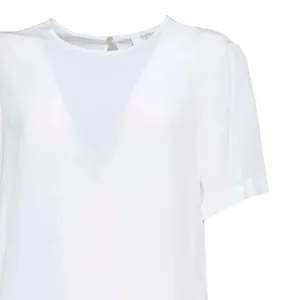 Barba - White Silk Crewneck Blouse - Größe 46 - weiß