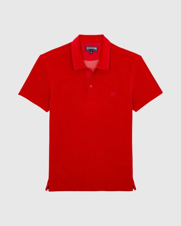 Vilebrequin - Solid Frottee-polohemd Für Herren - Polohemd - Phoenix - Rot - Größe XXXL Vilebrequin - Solid Frottee-polohemd Für Herren - Polohemd - Phoenix - Rot - Größe XXXL