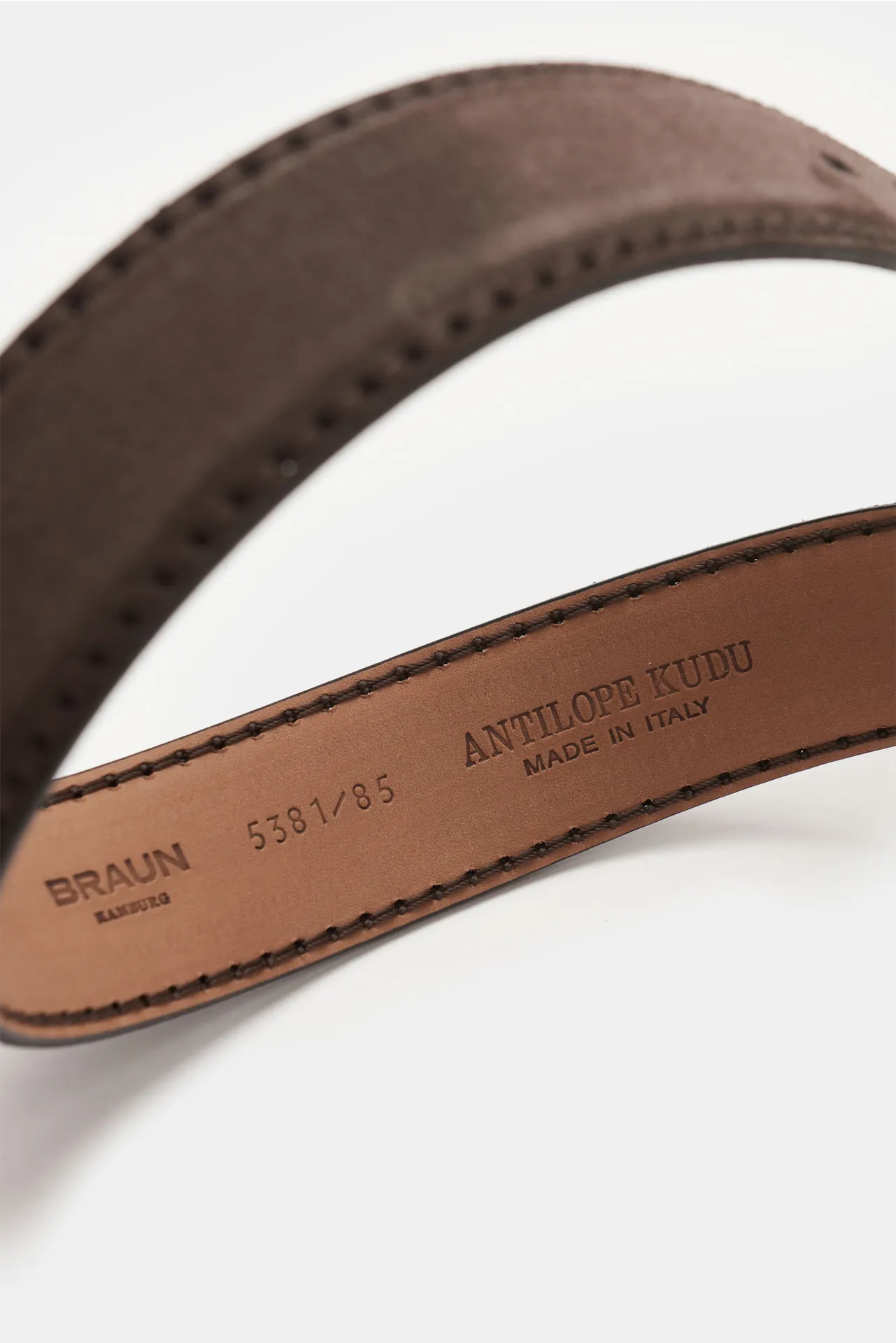 Fausto Colato - Herren - Gürtel Antilopenleder dunkelbraun – Bild 3