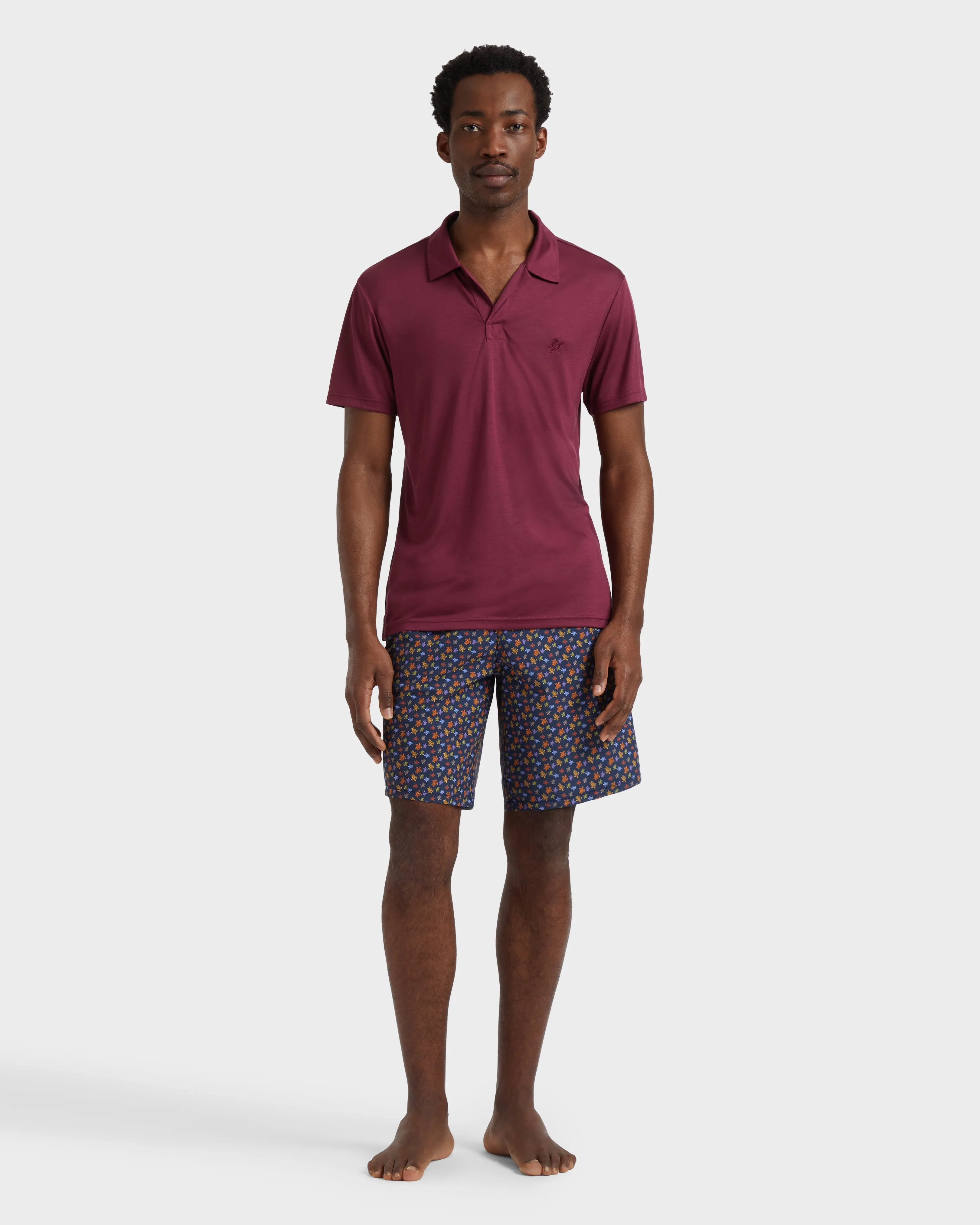 Vilebrequin - Einfarbiges Polohemd Aus Tencel Für Herren - Polohemd - Pirinol - Rot - Größe XXXL – Bild 3