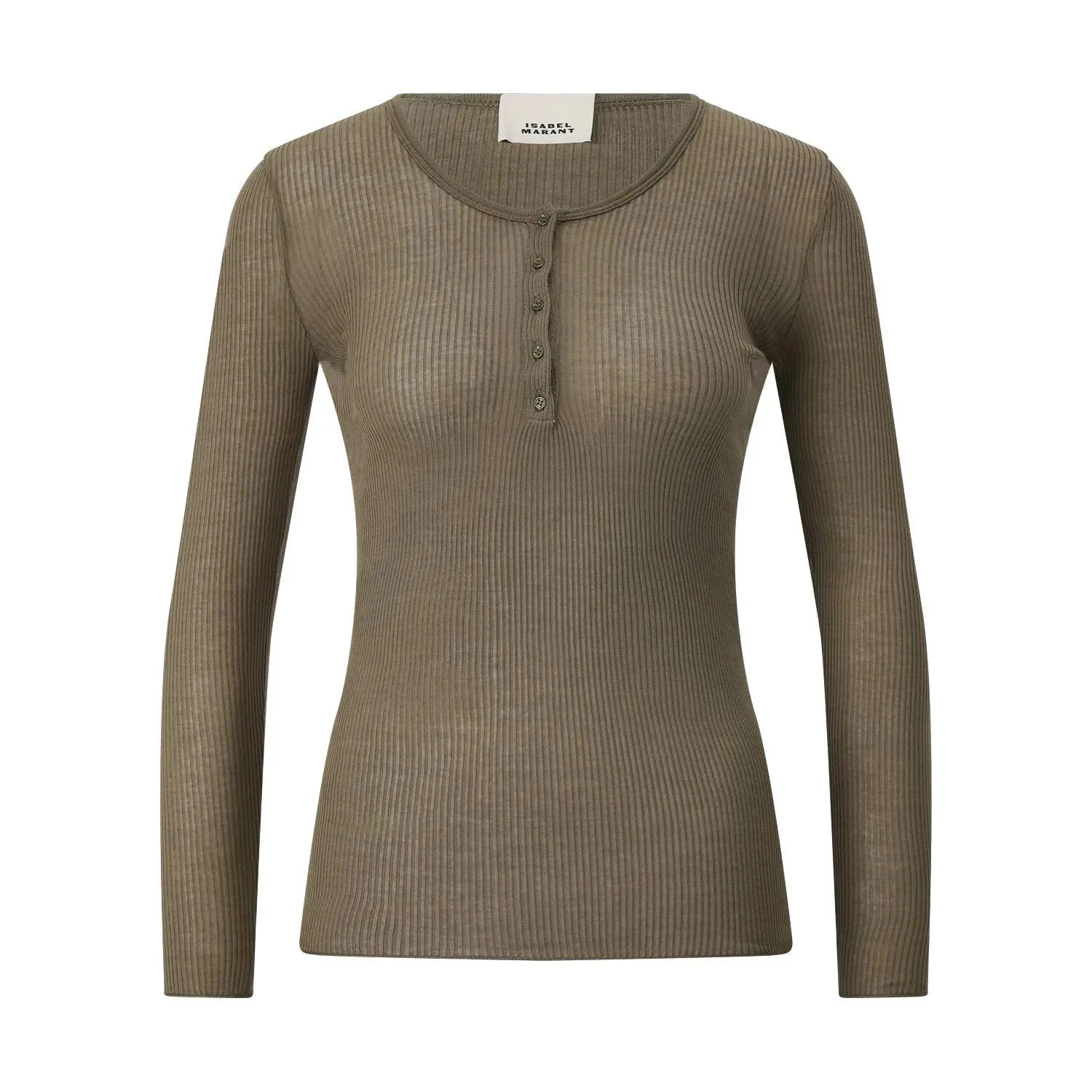 Isabel Marant - Figurbetontes Langarmshirt Lamylic - Größe S - grün Isabel Marant - Figurbetontes Langarmshirt Lamylic - Größe S - grün