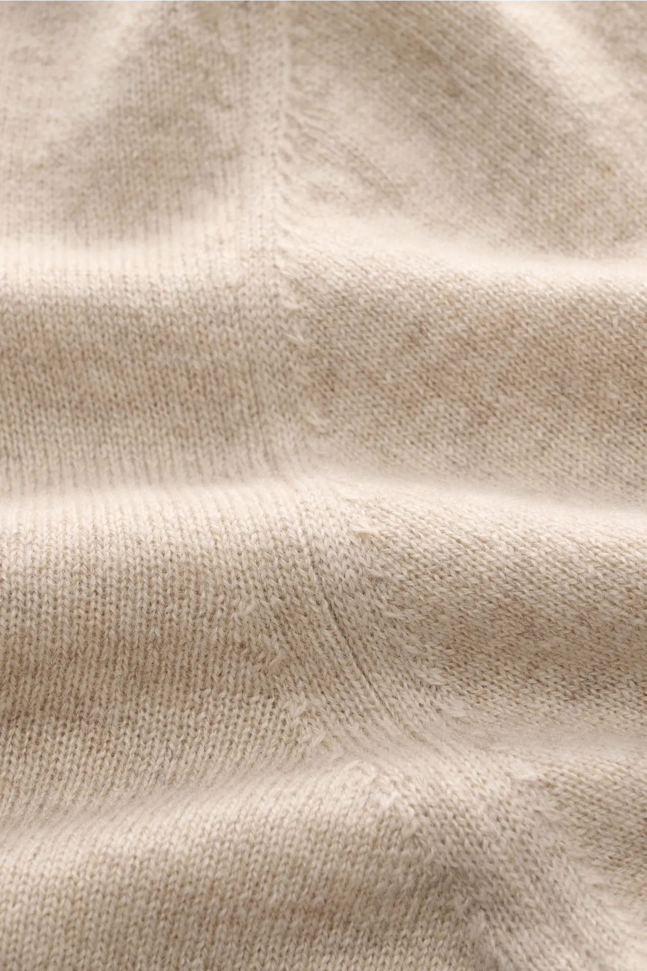 Fioroni - Herren - Cashmere Rundhalspullover beige meliert – Bild 4