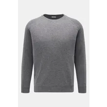 von Braun - Herren - Cashmere Rundhalspullover grau meliert von Braun - Herren - Cashmere Rundhalspullover grau meliert