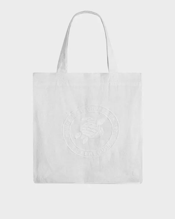 Vilebrequin - Turtle Unisex-leinentragetasche - Strandtasche - Babel - Weiss - Größe OSFA Vilebrequin - Turtle Unisex-leinentragetasche - Strandtasche - Babel - Weiss - Größe OSFA