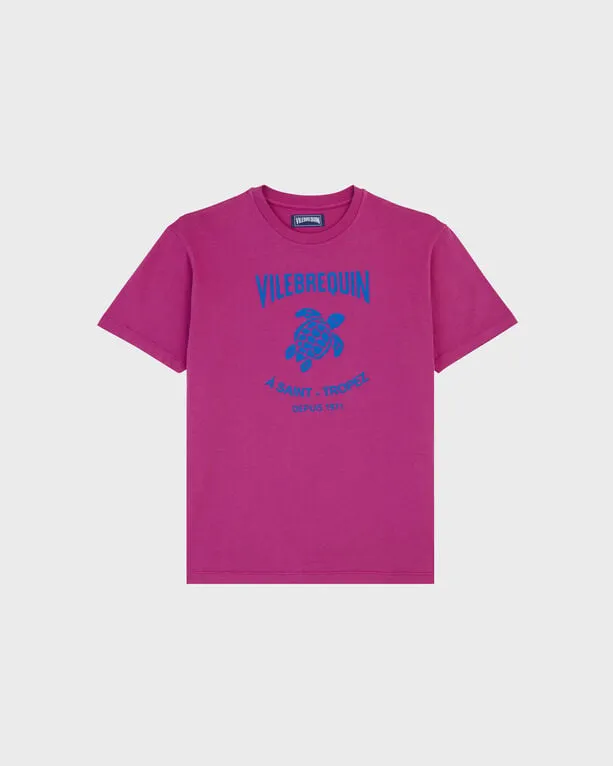 Vilebrequin - Gomy Baumwoll-t-shirt Mit Aufgedrucktem Logo Für Herren - T-shirt - Portisol - Rot - Größe XXXL Vilebrequin - Gomy Baumwoll-t-shirt Mit Aufgedrucktem Logo Für Herren - T-shirt - Portisol - Rot - Größe XXXL