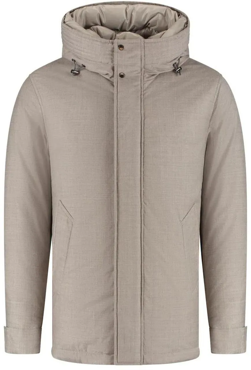 Woolrich - Lp Wool Silk Short Parka - Größe M - beige Woolrich - Lp Wool Silk Short Parka - Größe M - beige