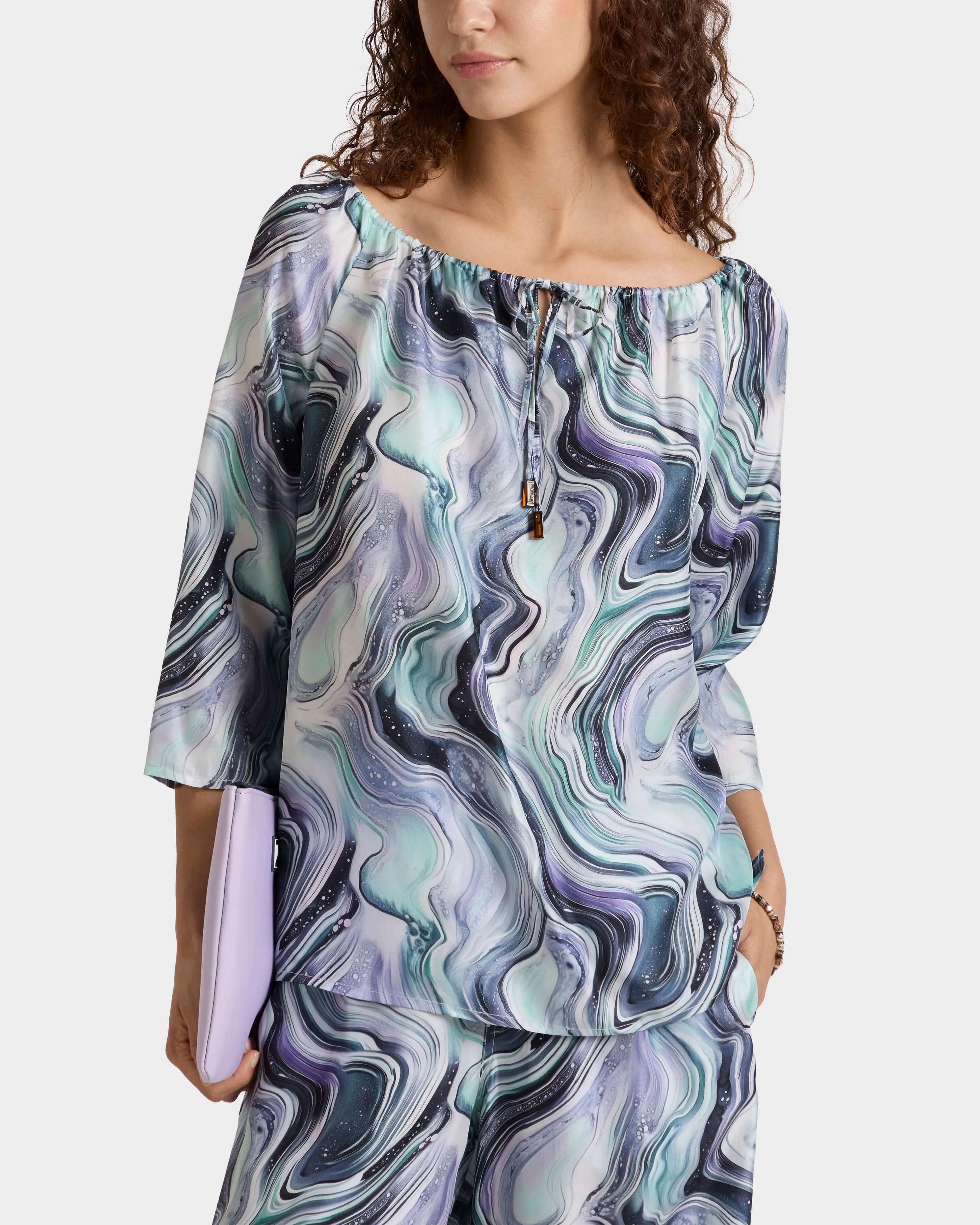 Vilebrequin - Marble Seidenhemd Für Damen - Hemd - Lamya - Weiss - Größe S – Bild 3