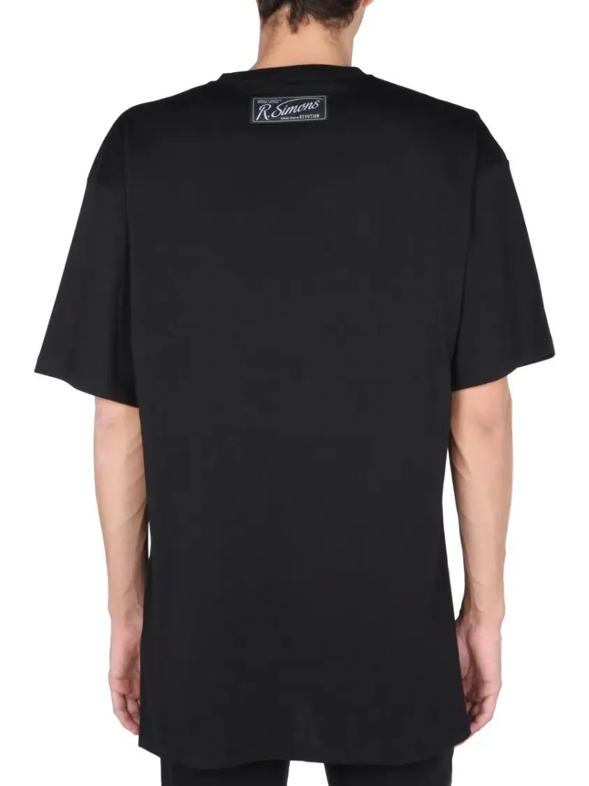 Raf Simons - Graphic Print Crew Neck T-Shirt - Größe XS - schwarz – Bild 3