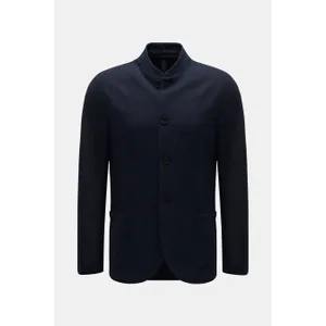 Harris Wharf London  - Herren - Strickblazer %27Nehru Jacket%27 dunkelblau/schwarz gemustert Harris Wharf London  - Herren - Strickblazer %27Nehru Jacket%27 dunkelblau/schwarz gemustert