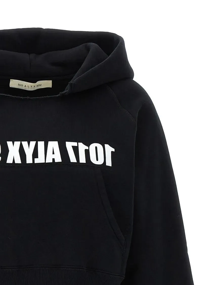 1017 Alyx 9Sm - Logo Print Hoodie - Größe M - schwarz – Bild 3