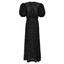 Rotate - All-Over Sequin-Embellished Midi Dress With Ribbon - Größe 42 - schwarz Rotate - All-Over Sequin-Embellished Midi Dress With Ribbon - Größe 42 - schwarz