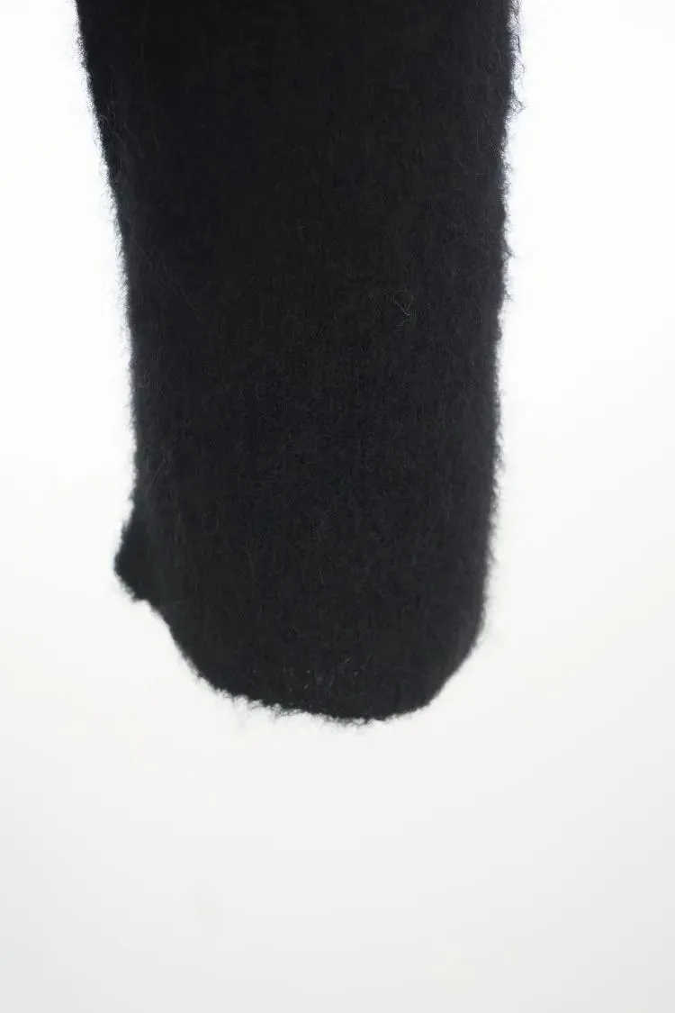 Atomo Factory - Virgin Wool Black Cardigan With V-Neck And Ribbed - Größe XL - schwarz – Bild 3