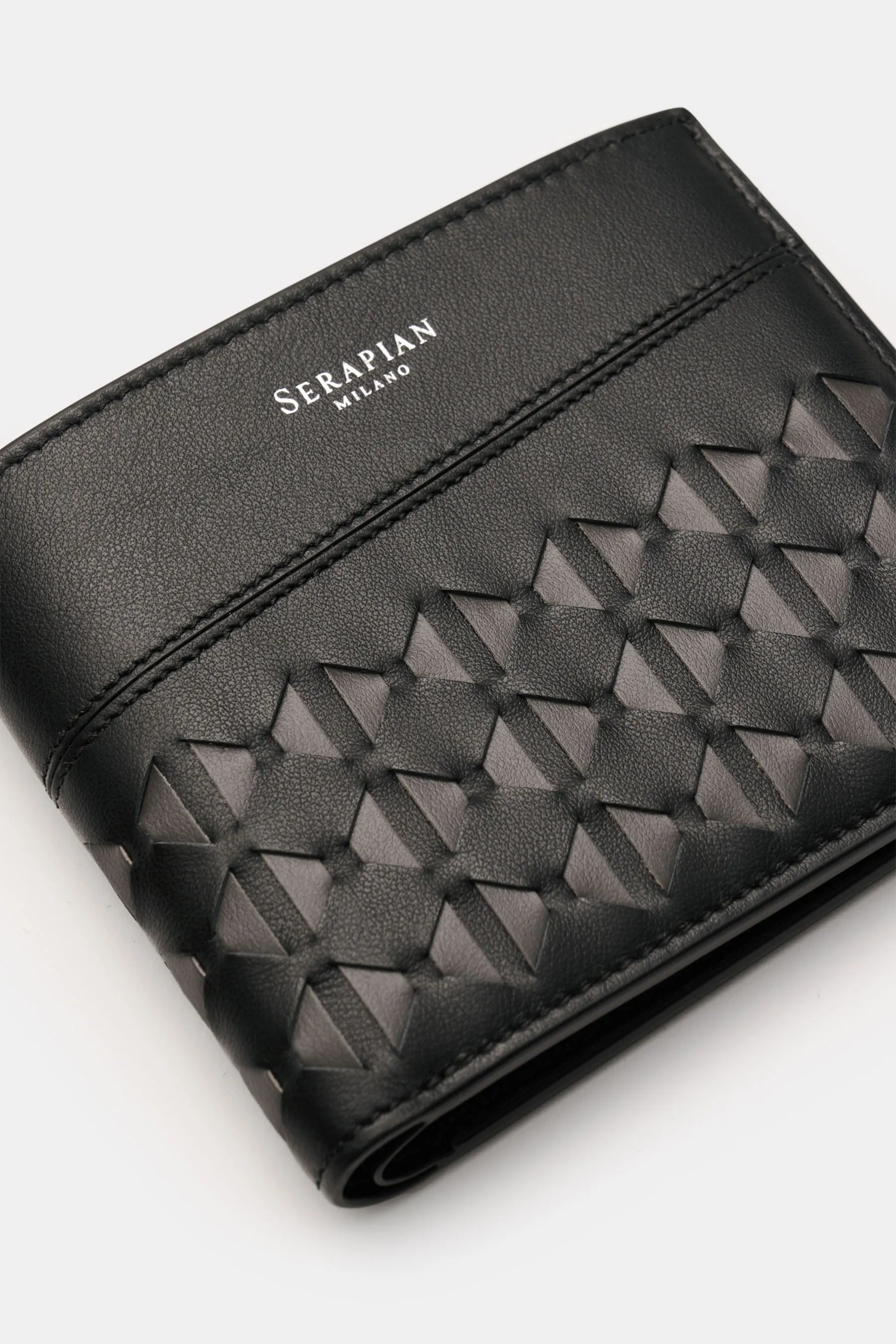 Serapian - Herren - Portemonnaie 'Mosaico' schwarz/dunkelgrau – Bild 2