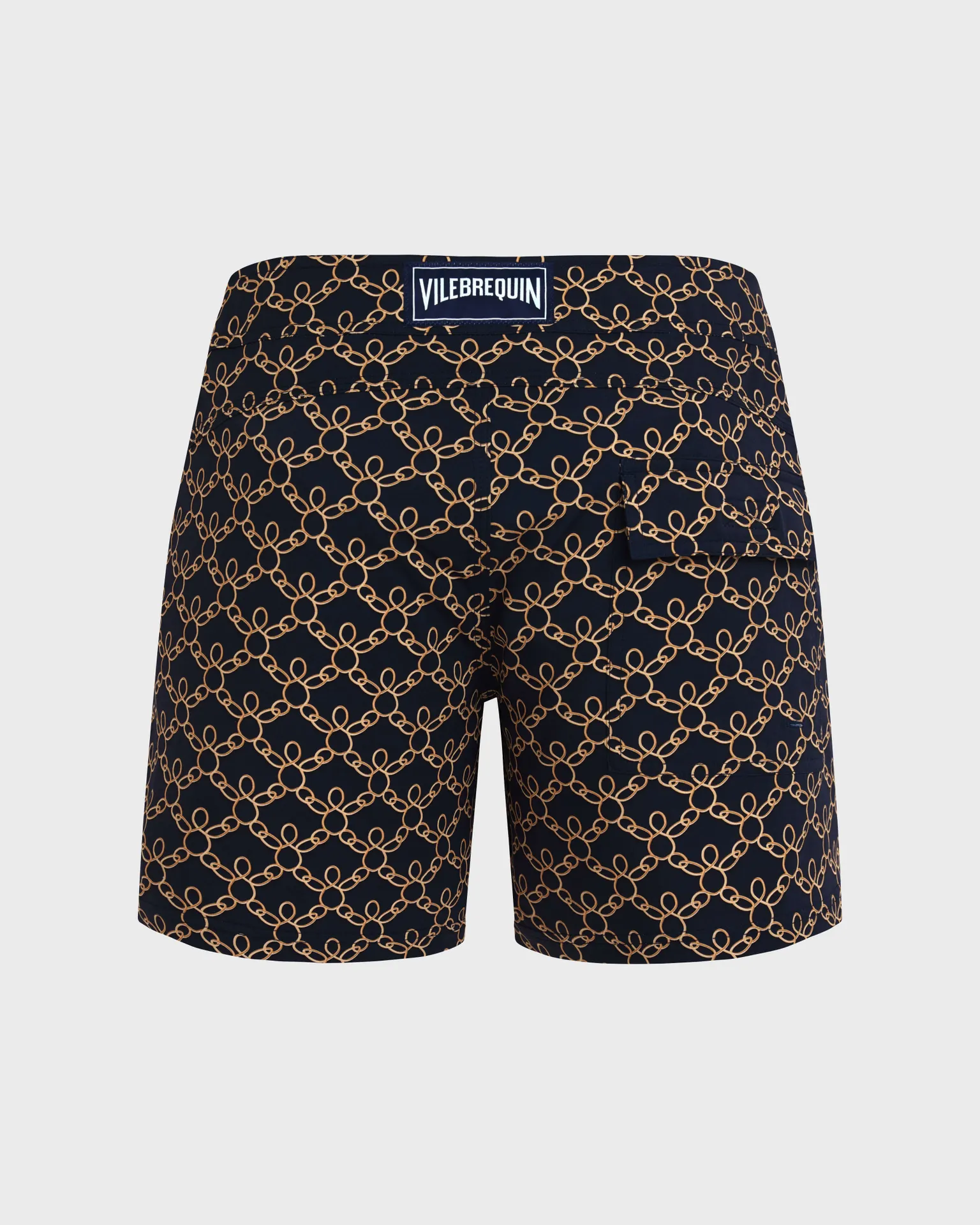 Vilebrequin - Kurze Turtles Chain Stretch-badeshorts Mit Flachem Bund Für Herren - Bademode - Menise - Blau - Größe XXXL – Bild 2