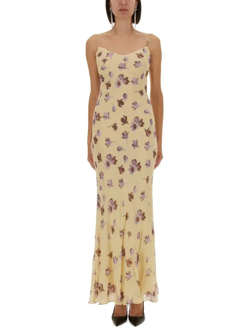 self-portrait - Long Dress With Floral Pattern - Größe 6 - beige self-portrait - Long Dress With Floral Pattern - Größe 6 - beige