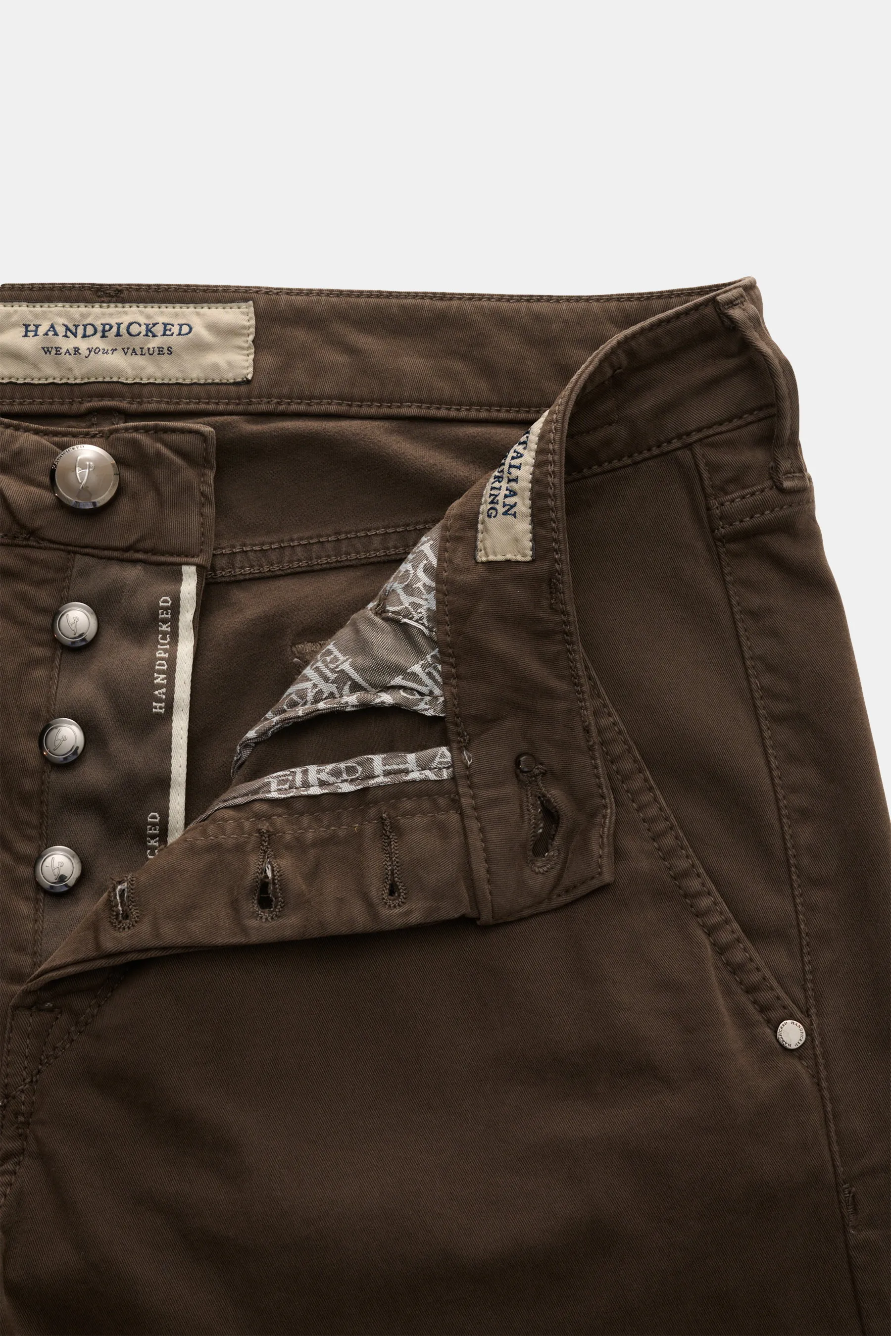 HandPicked - Herren - Chino 'Parma' dunkelbraun – Bild 4