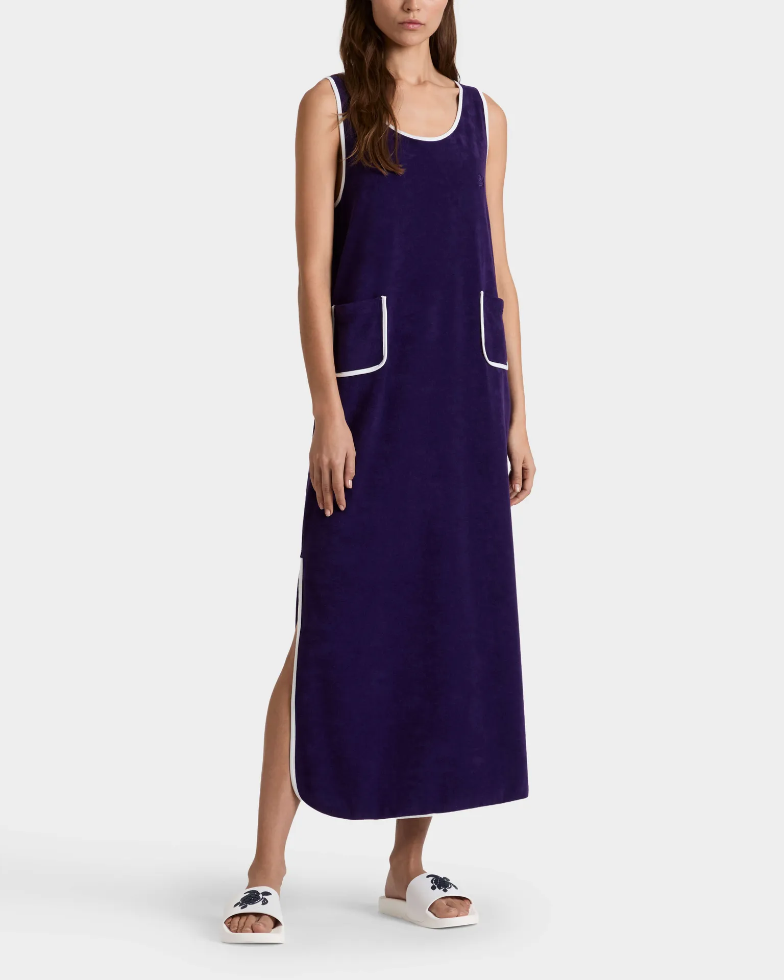 Vilebrequin - Langes Solid Frottee-trägerkleid Für Damen - Kleid - Lindsay - Violett - Größe XS – Bild 3