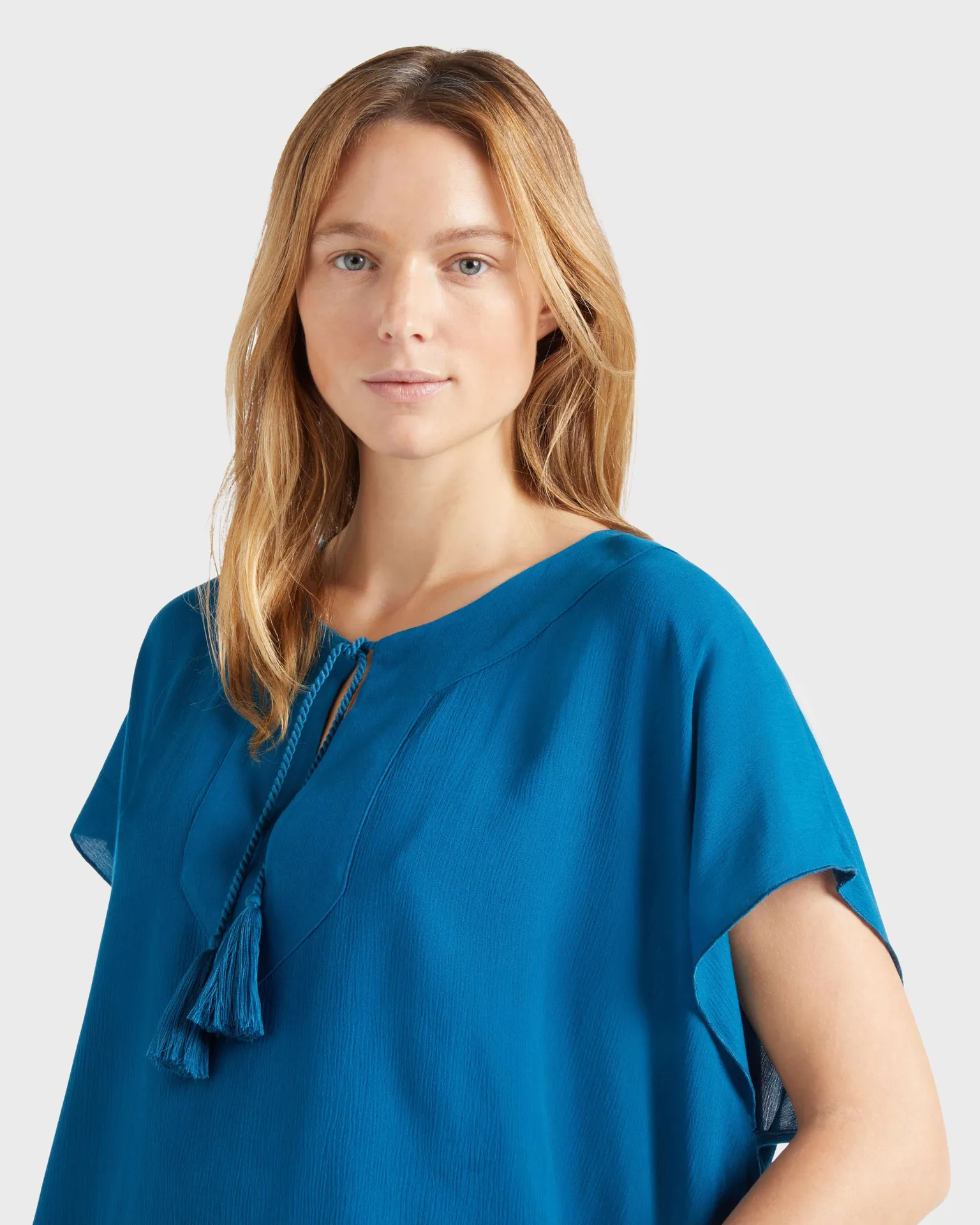 Vilebrequin - Solid Hemd Aus Viskose Für Damen - Hemd - Fritz - Blau - Größe L – Bild 6