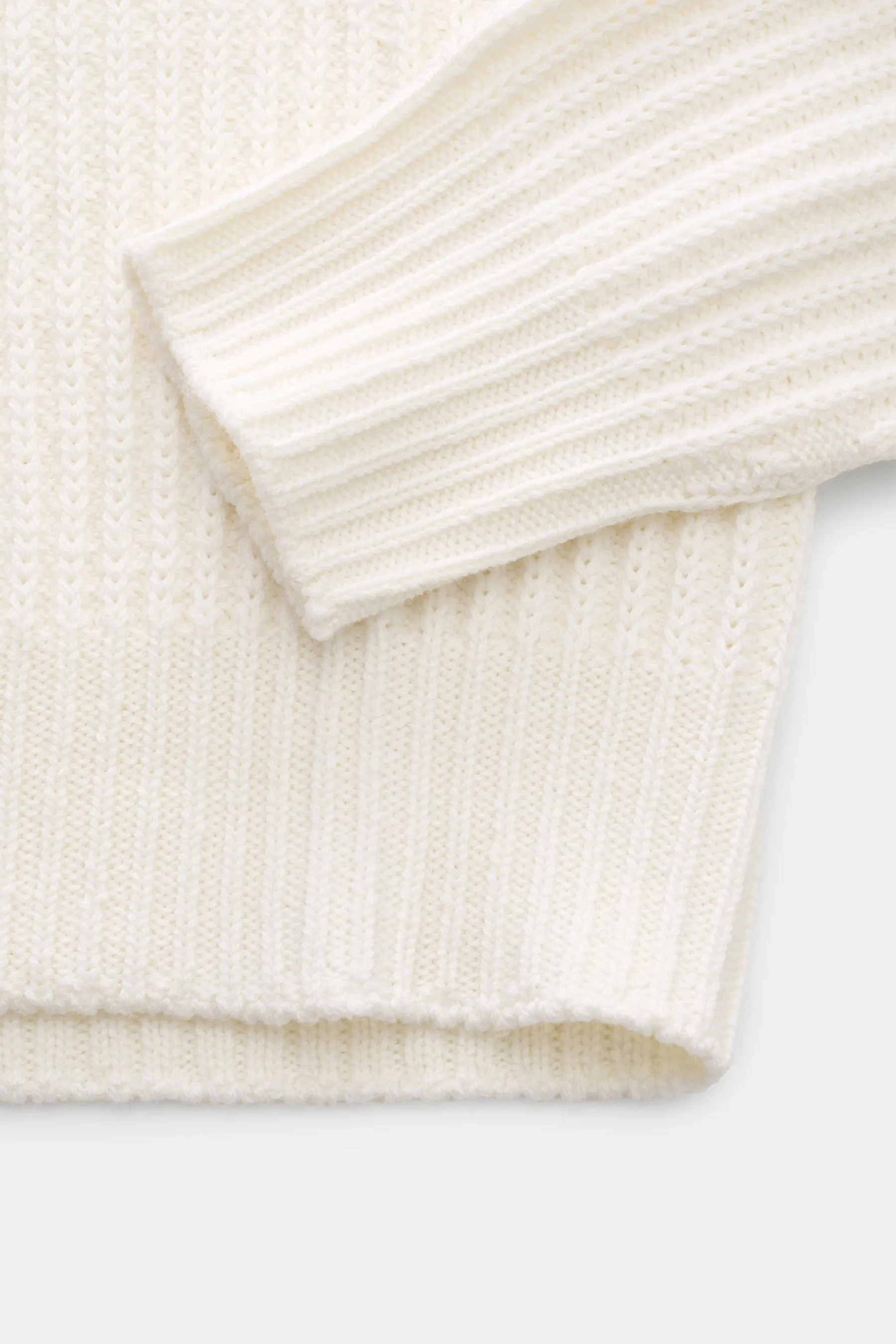 04651/ A trip in a bag - Herren - Mock Neck Pullover 'Foggy Mock' offwhite – Bild 4