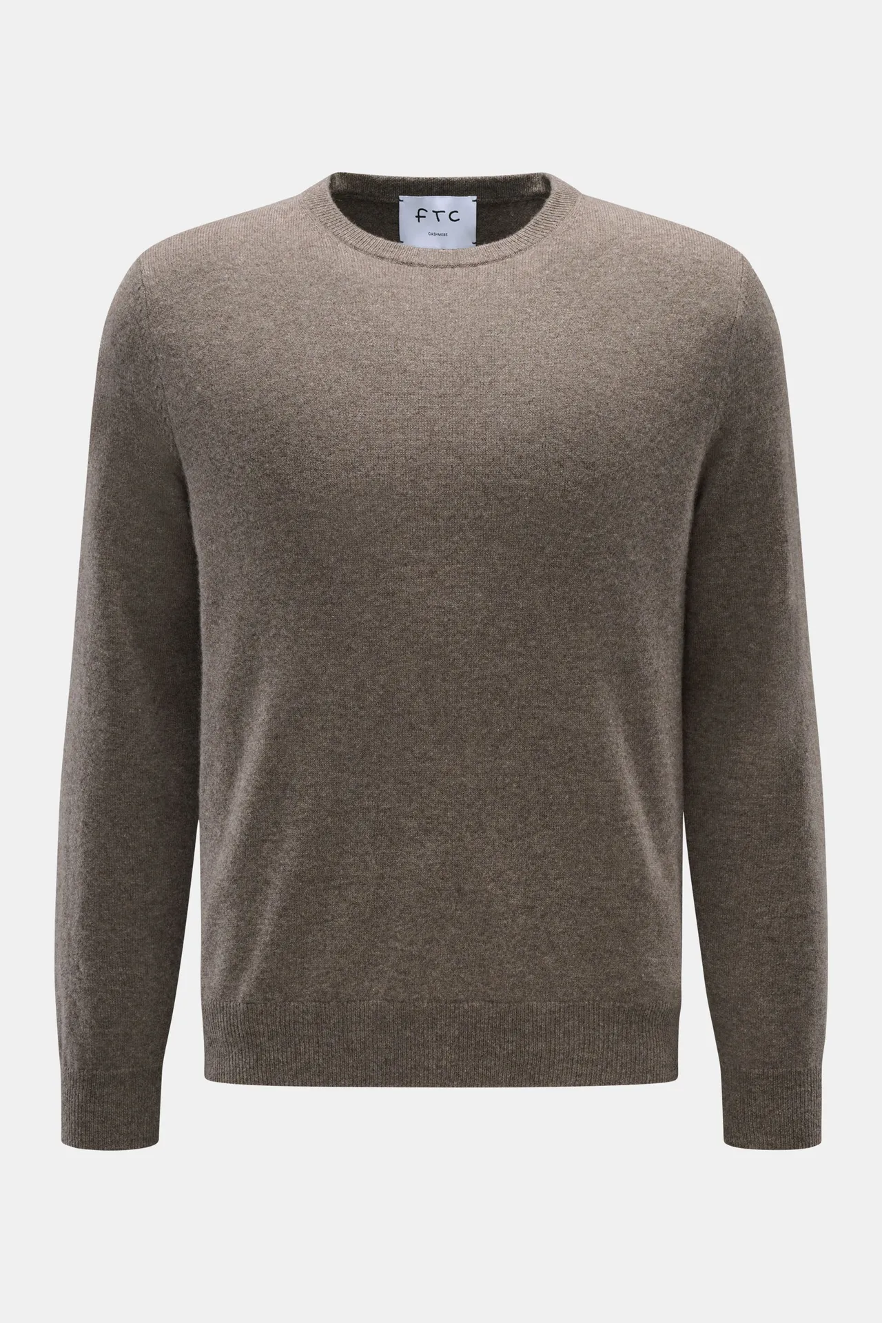FTC - Herren - Cashmere Rundhalspullover graubraun FTC - Herren - Cashmere Rundhalspullover graubraun