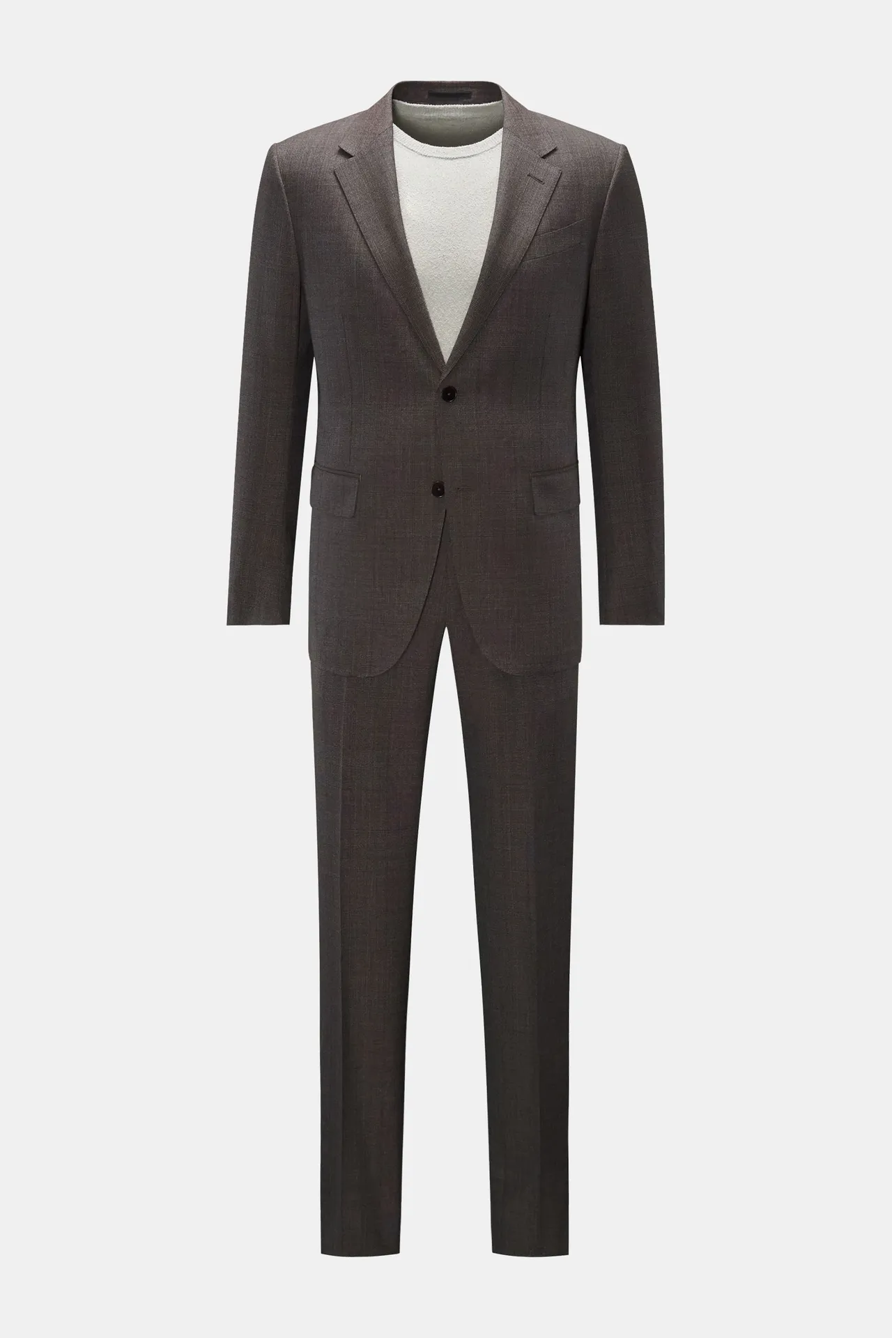 Zegna - Herren - Anzug %27Trofeo%27 graubraun kariert Zegna - Herren - Anzug %27Trofeo%27 graubraun kariert