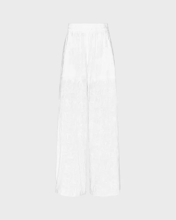 Vilebrequin - Seashells Damenhose Aus Viskose Mit Elastischem Bund - Hose - Lacy - Weiss - Größe XS Vilebrequin - Seashells Damenhose Aus Viskose Mit Elastischem Bund - Hose - Lacy - Weiss - Größe XS