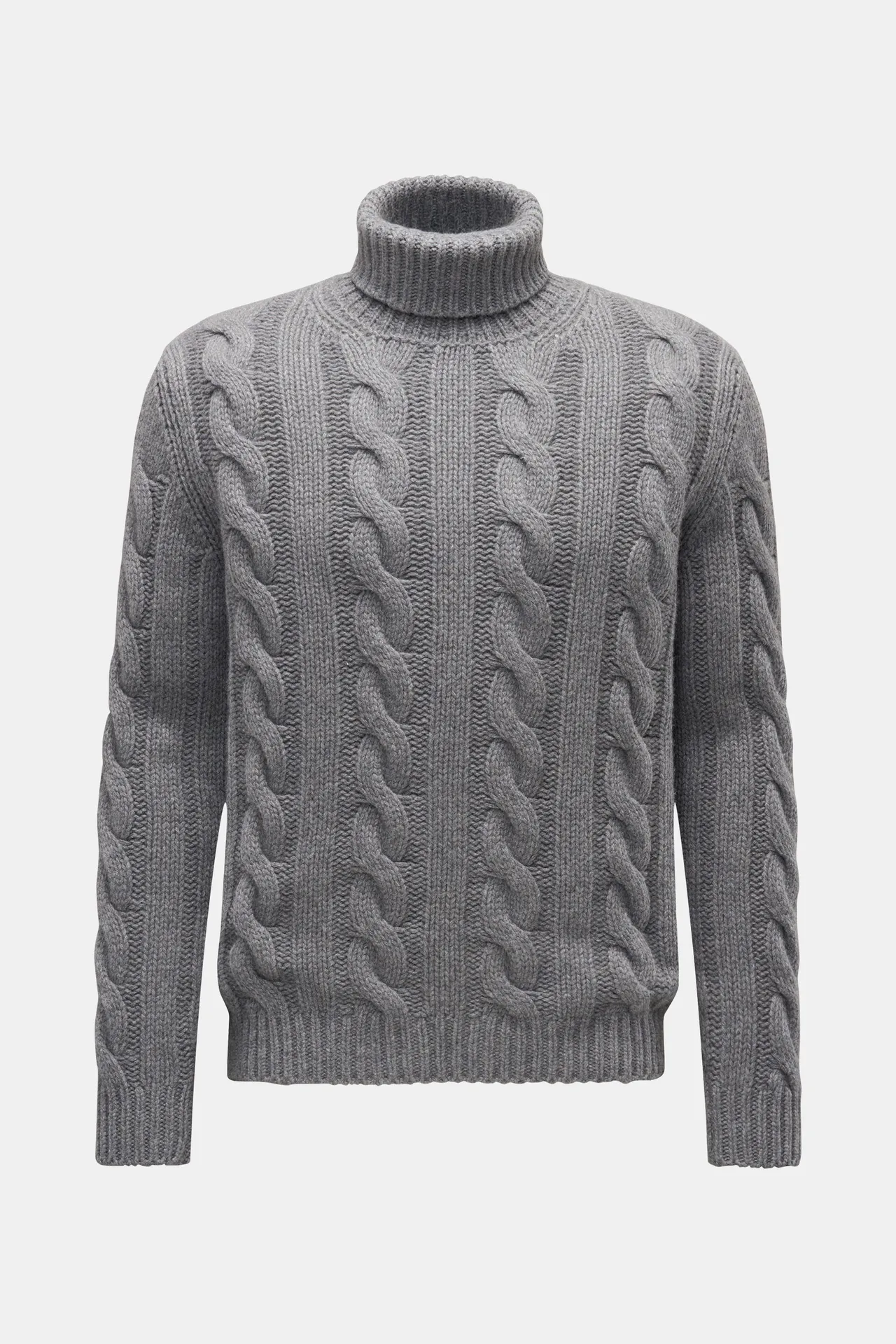 von Braun - Herren - Cashmere Rollkragenpullover grau von Braun - Herren - Cashmere Rollkragenpullover grau